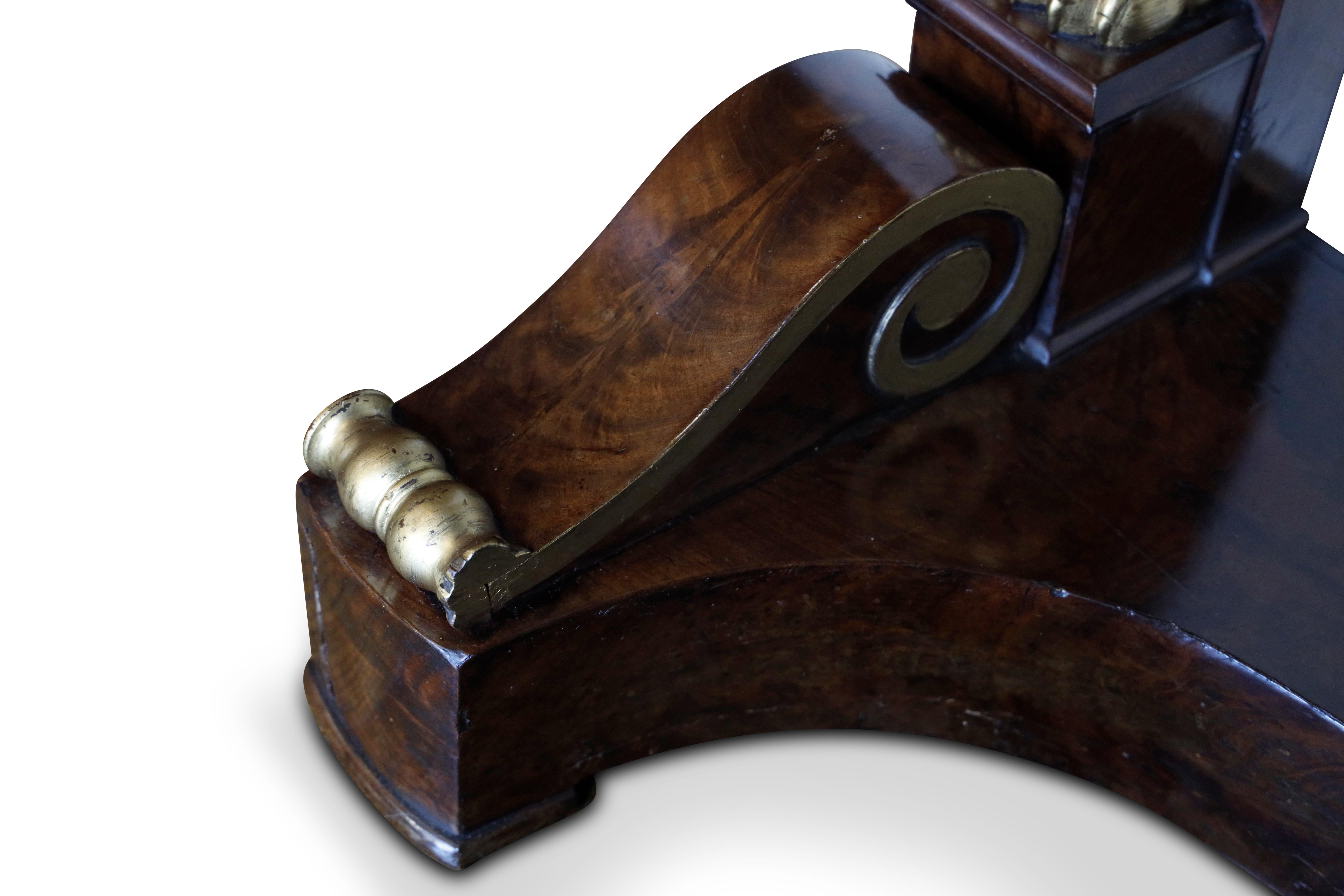 Empire French Mahogany Console Table For Sale 3