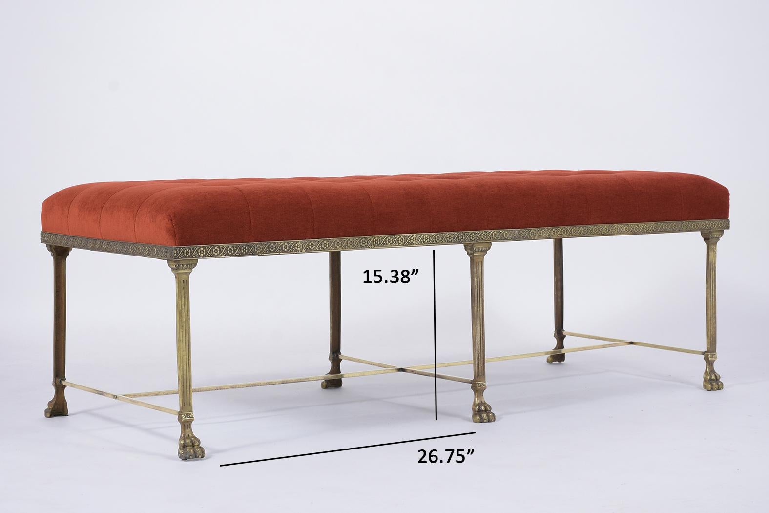 Early 20th Century Empire French Upholstery Bench