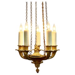 Empire Vergoldete Bronze 5 Light Petite Kronleuchter