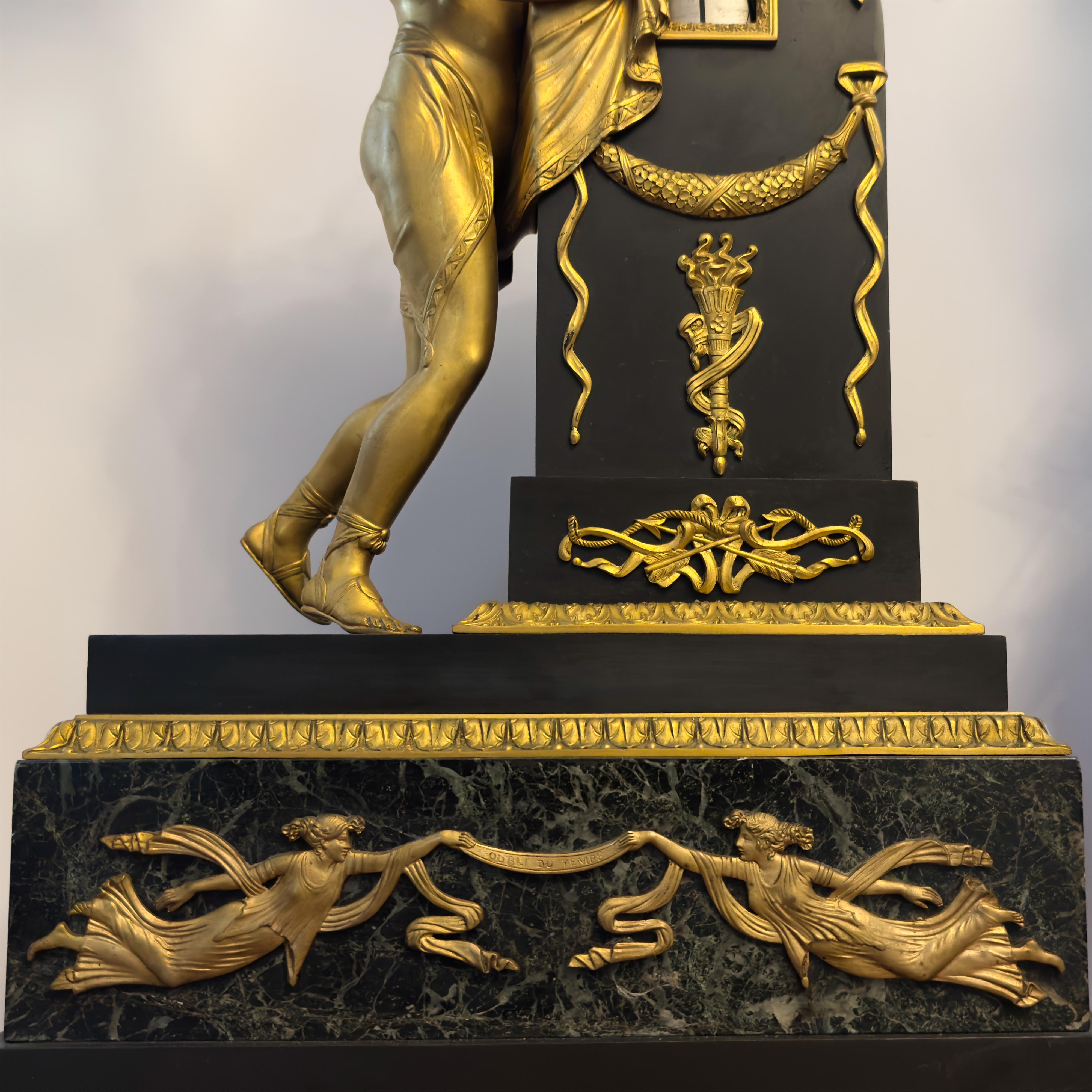 Orologio Impero in bronzo dorato di Claude Gallé, Francia,  xIX secolo in vendita 1