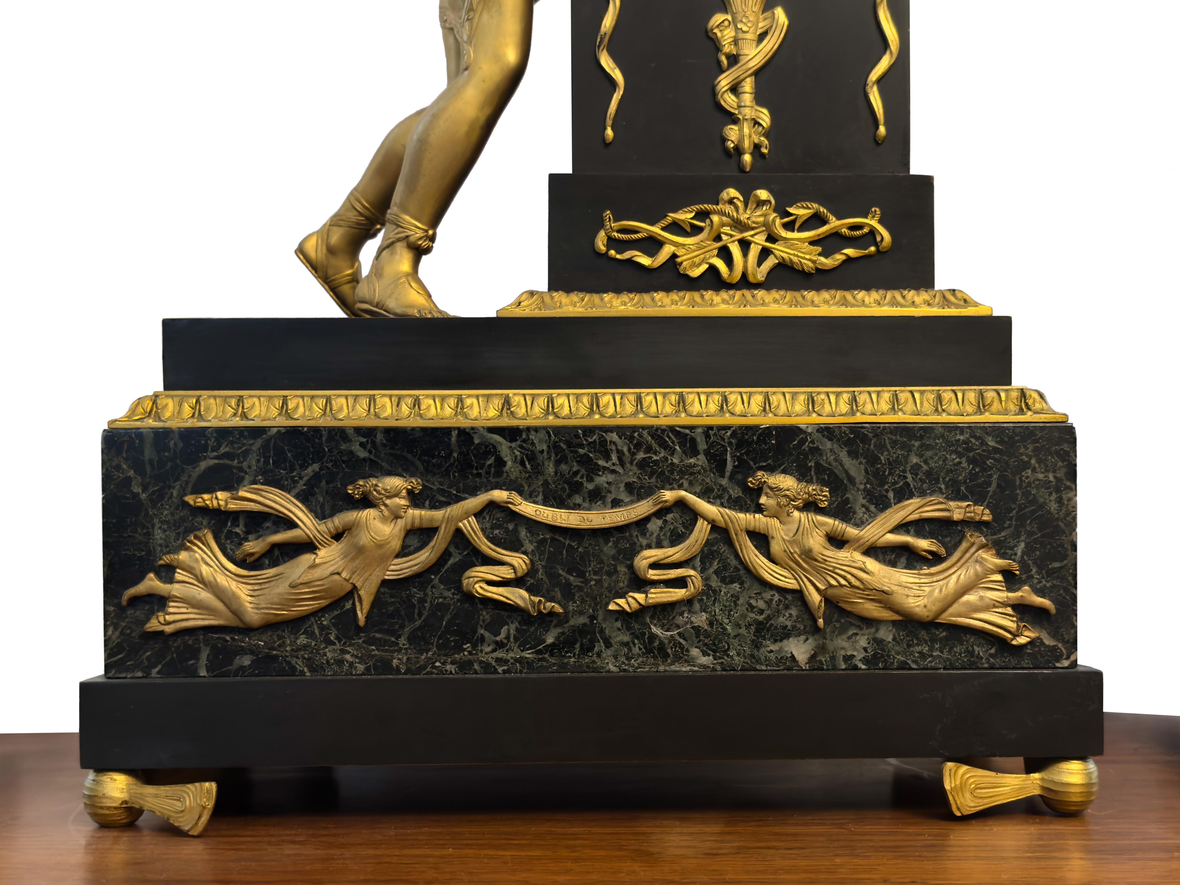 Empire Gilt Bronze Table Clock by Claude Gallé, France,  19th Century For Sale 2