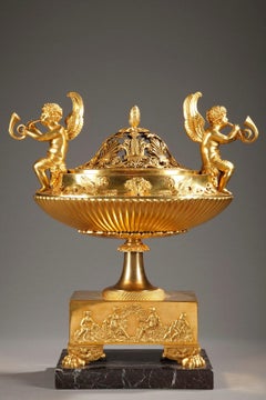 Empire Gilt Bronze Table Top Perfume Burner
