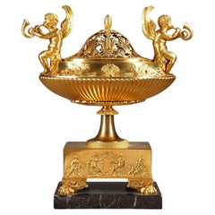 Empire Gilt Bronze Table Top Perfume Burner
