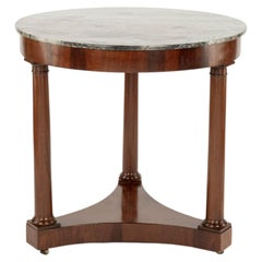 Empire Gueridon Table with Marble Top