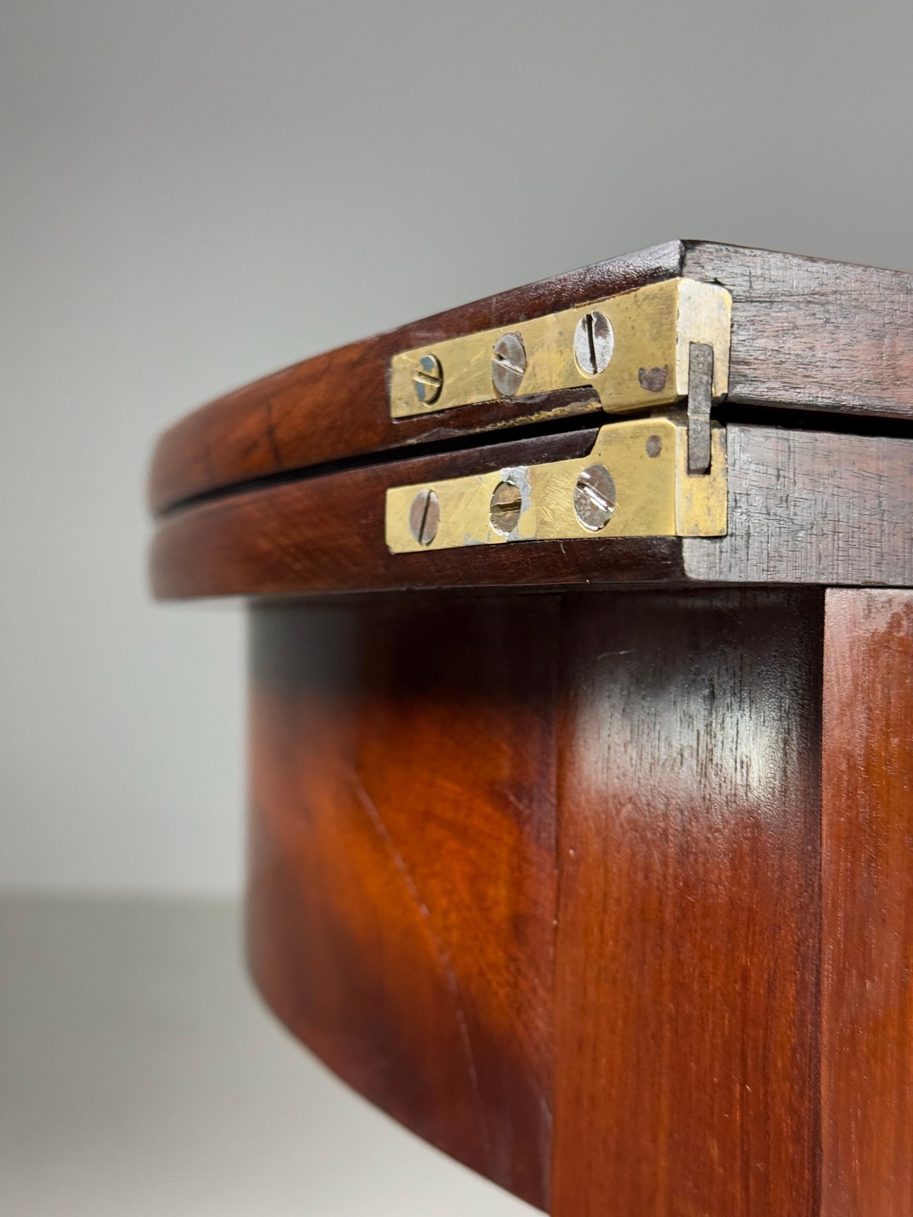 Empire Half Moon console table Mahogany For Sale 8