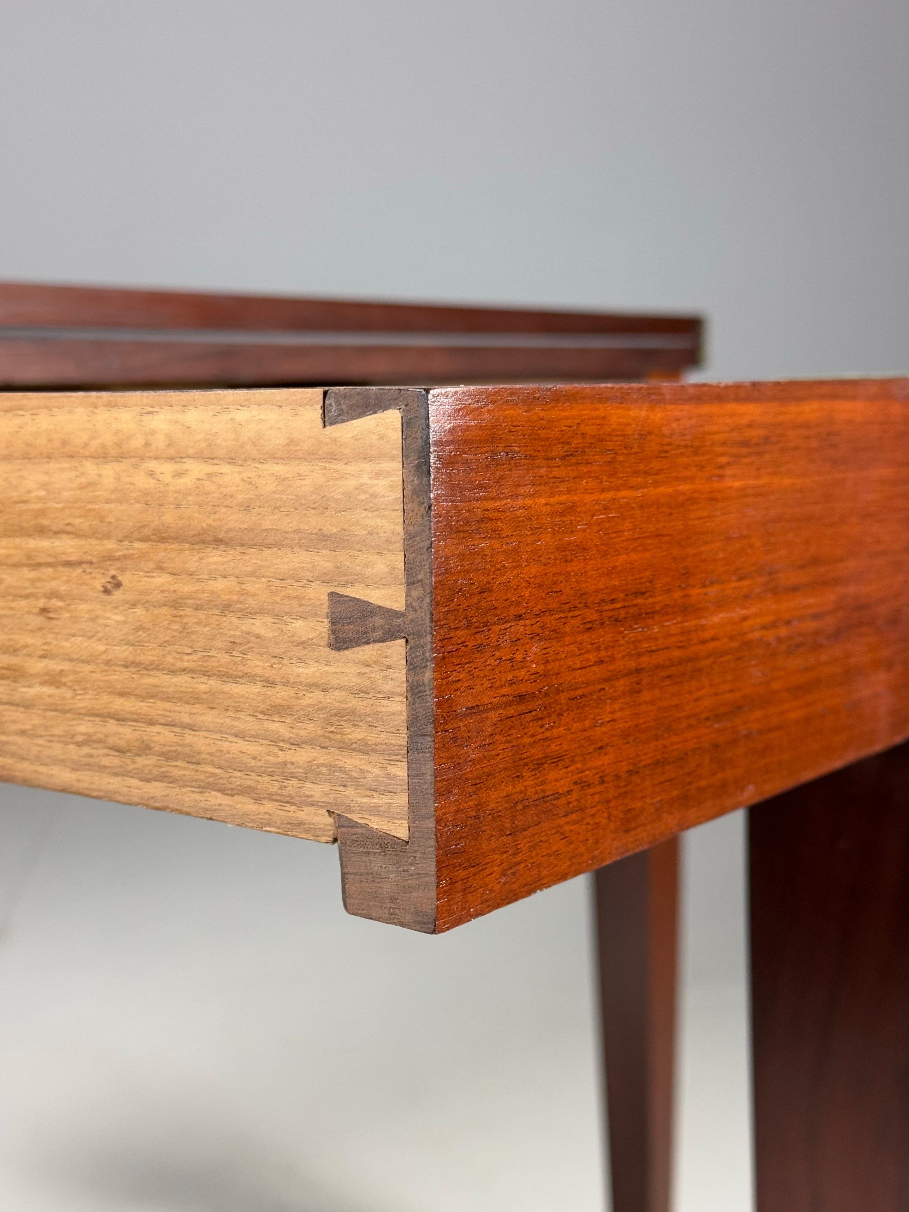 Empire Half Moon console table Mahogany For Sale 9