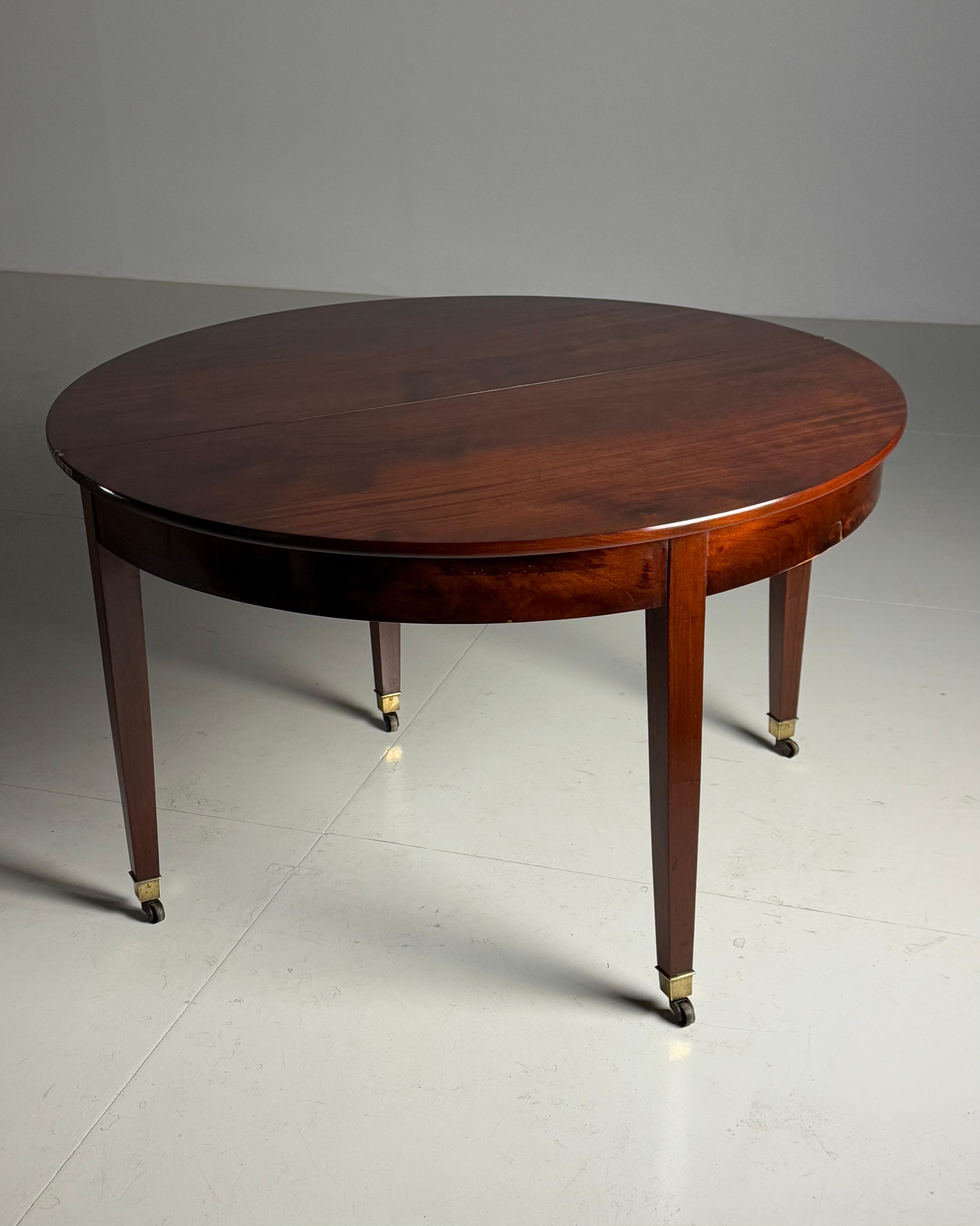 Empire Half Moon console table Mahogany For Sale 10