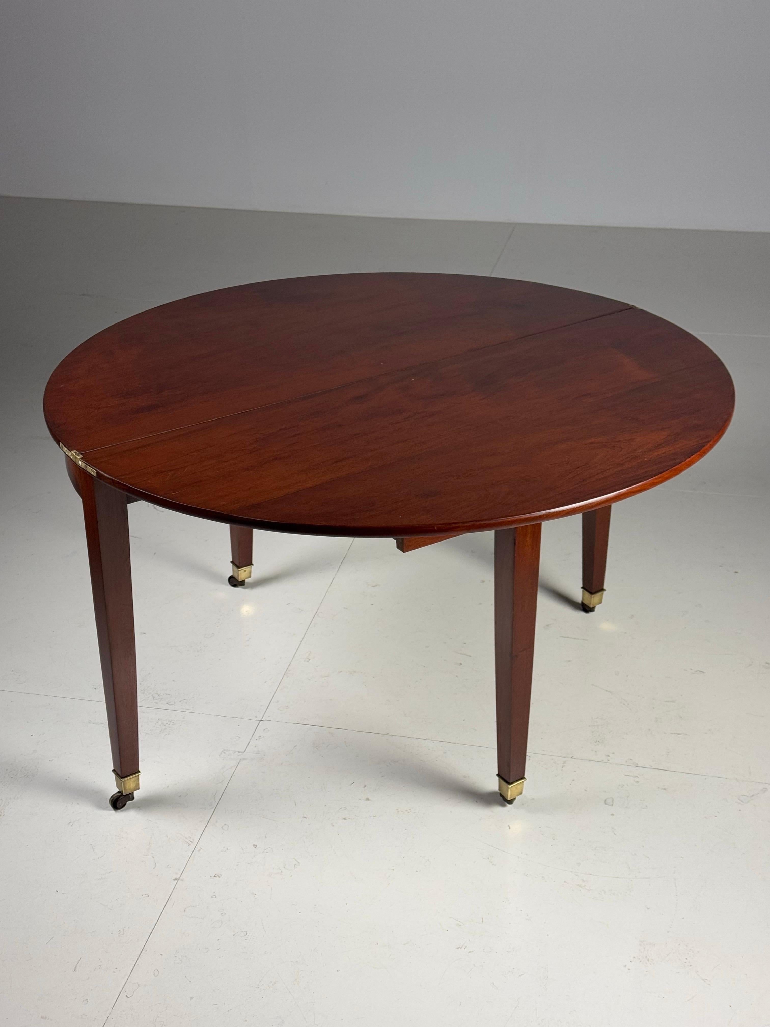 Empire Half Moon console table Mahogany For Sale 11