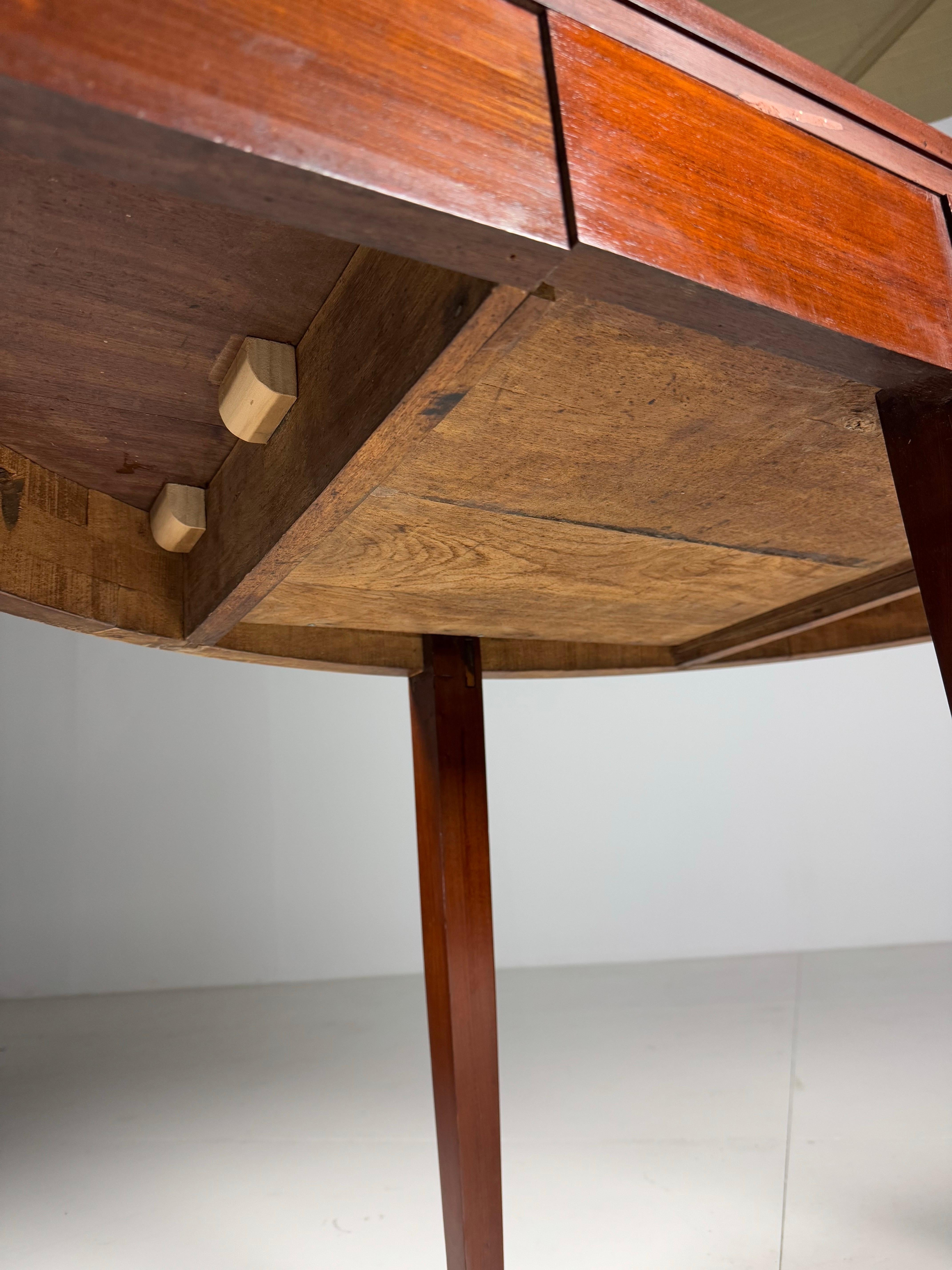 Empire Half Moon console table Mahogany For Sale 16