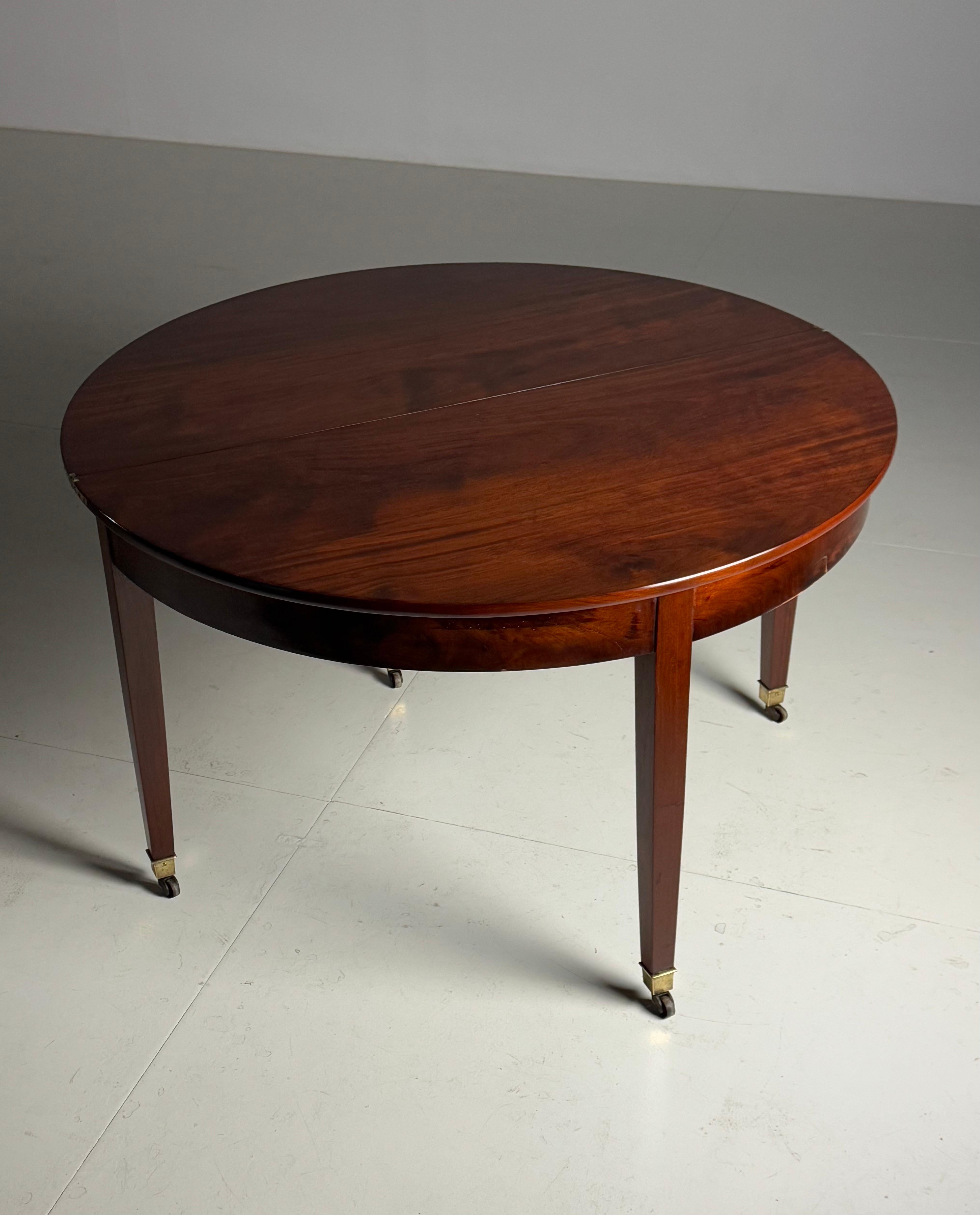Empire Half Moon console table Mahogany In Good Condition For Sale In MILL, NL