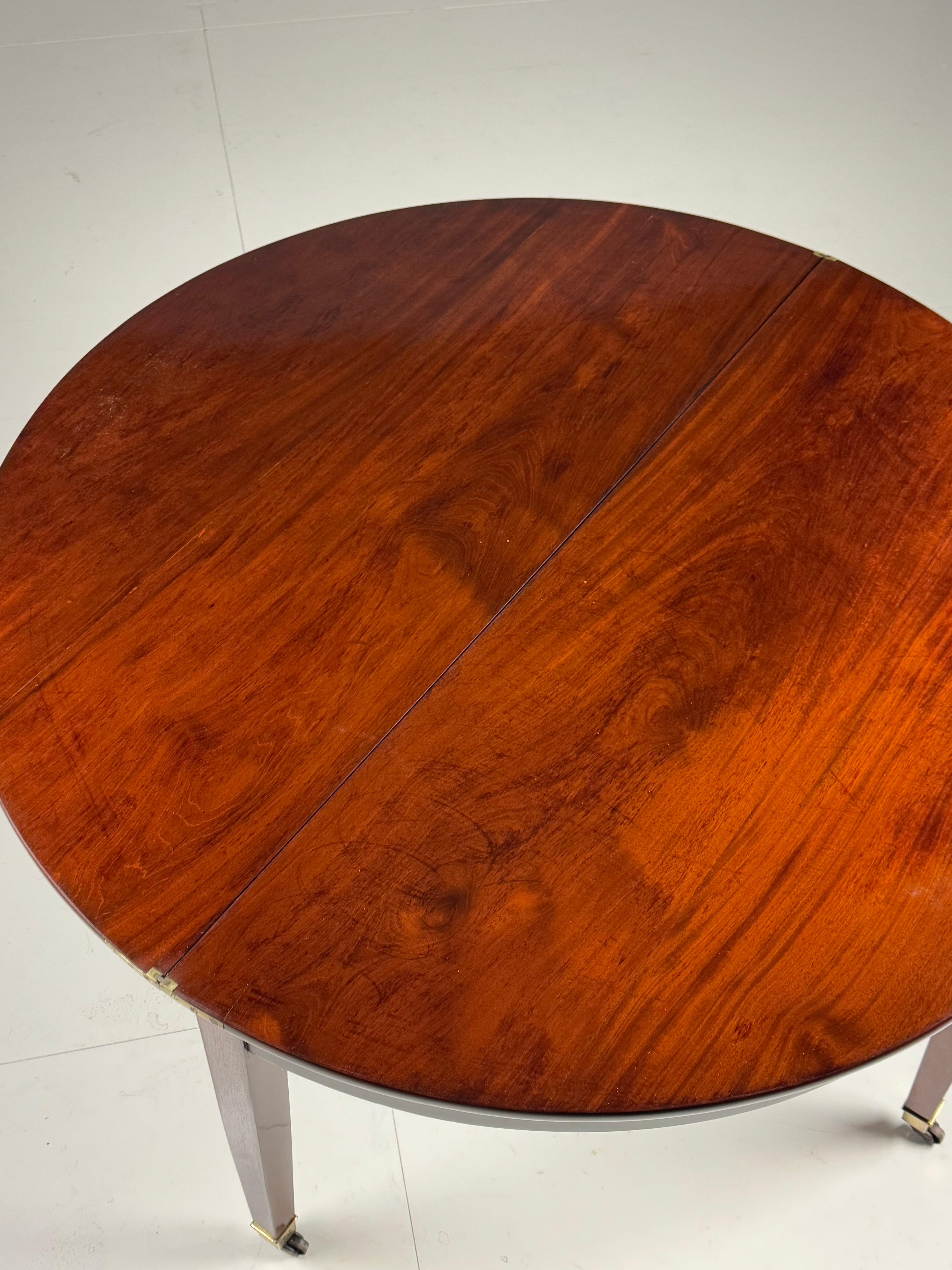 Empire Half Moon console table Mahogany For Sale 2