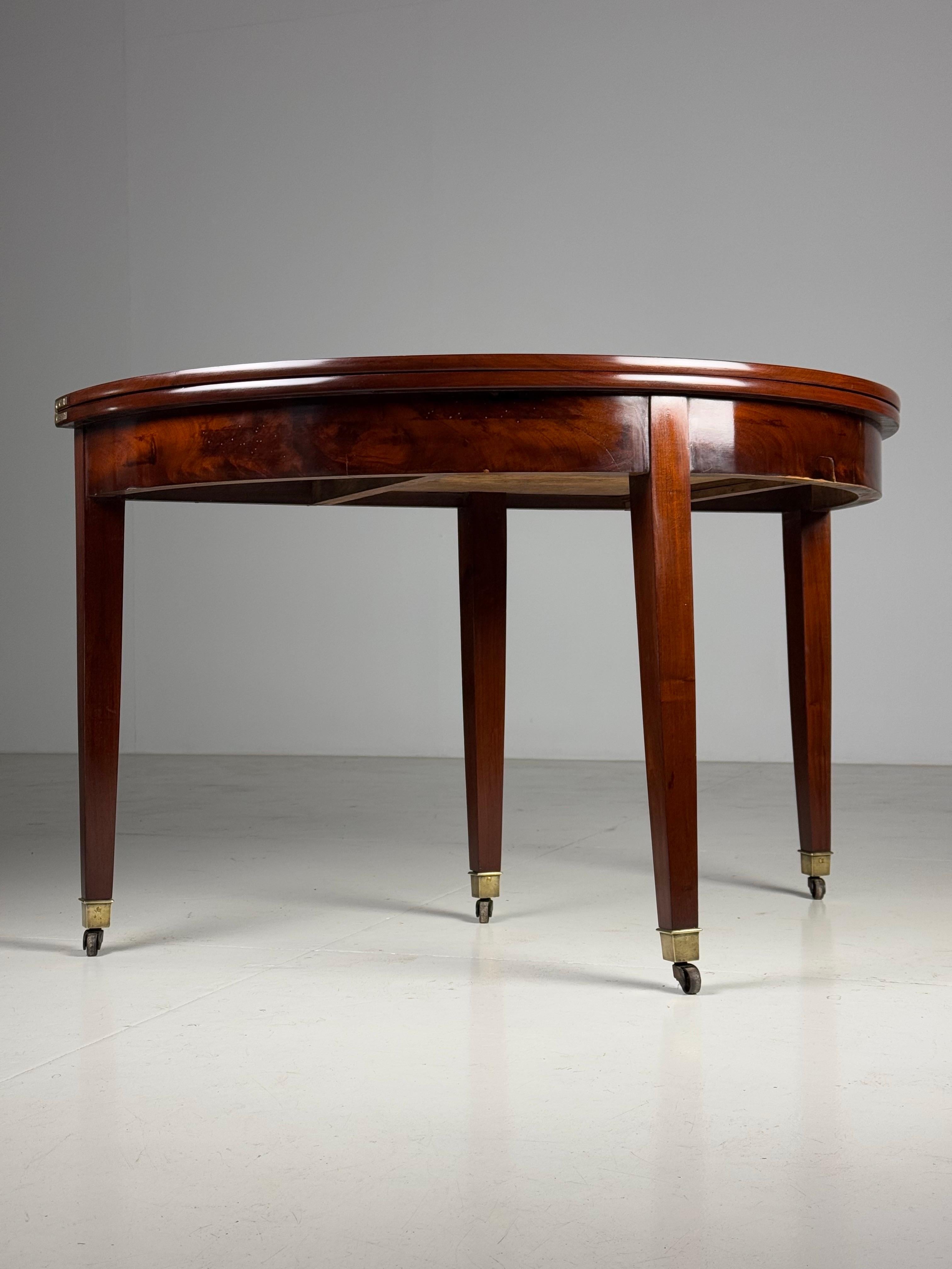 Empire Half Moon console table Mahogany For Sale 3