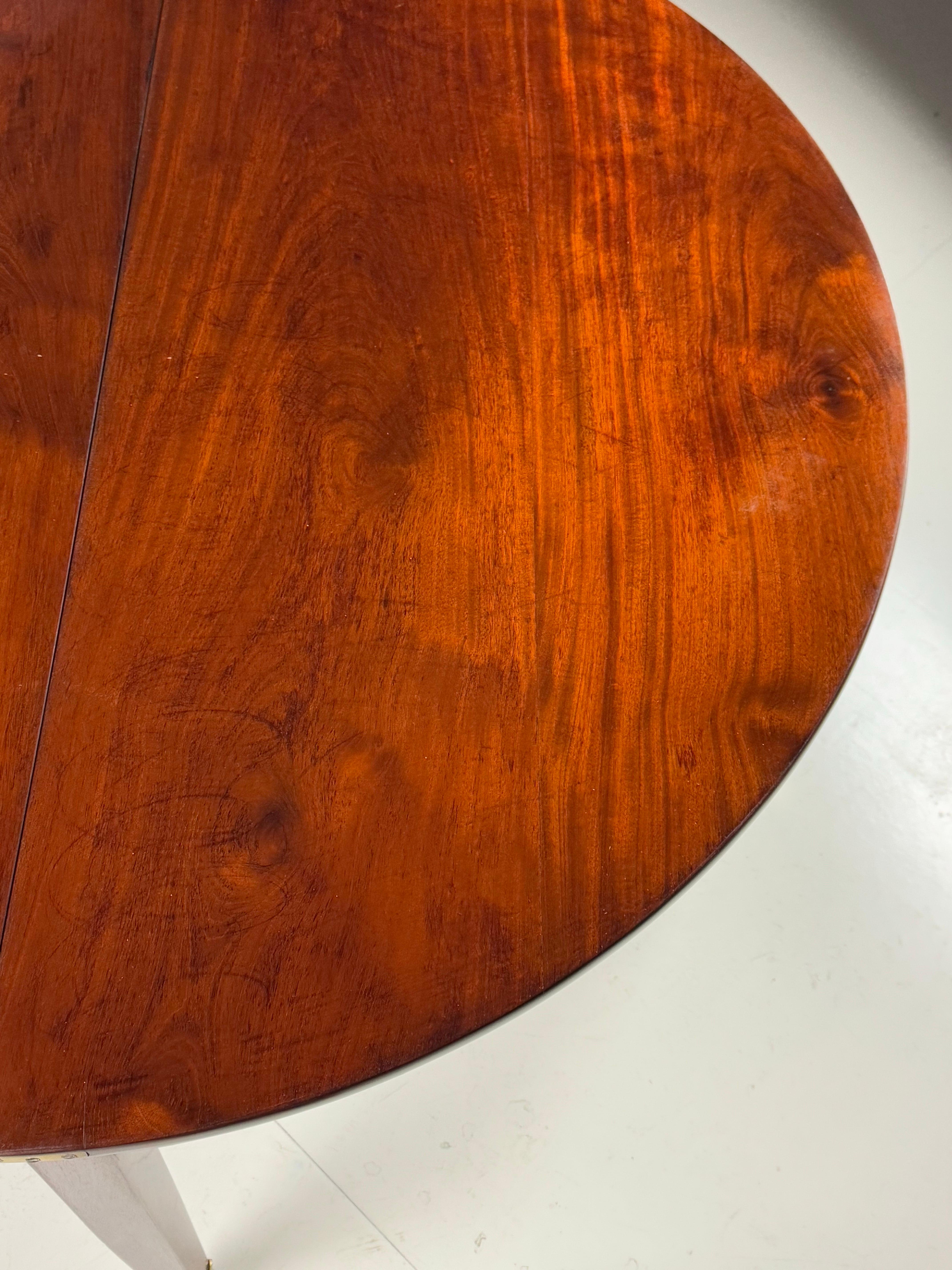 Empire Half Moon console table Mahogany For Sale 4
