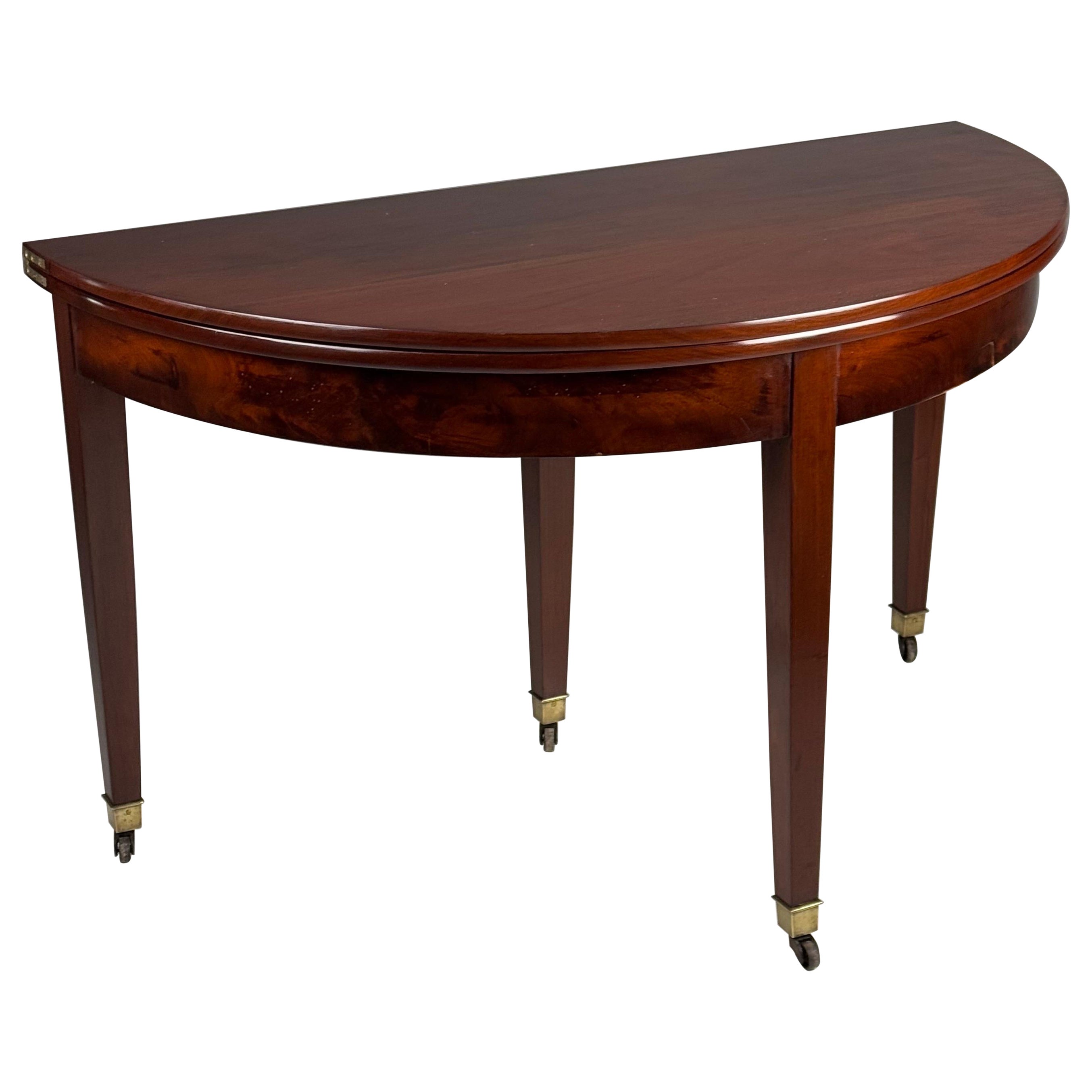 Consolle Empire Half Moon Mogano