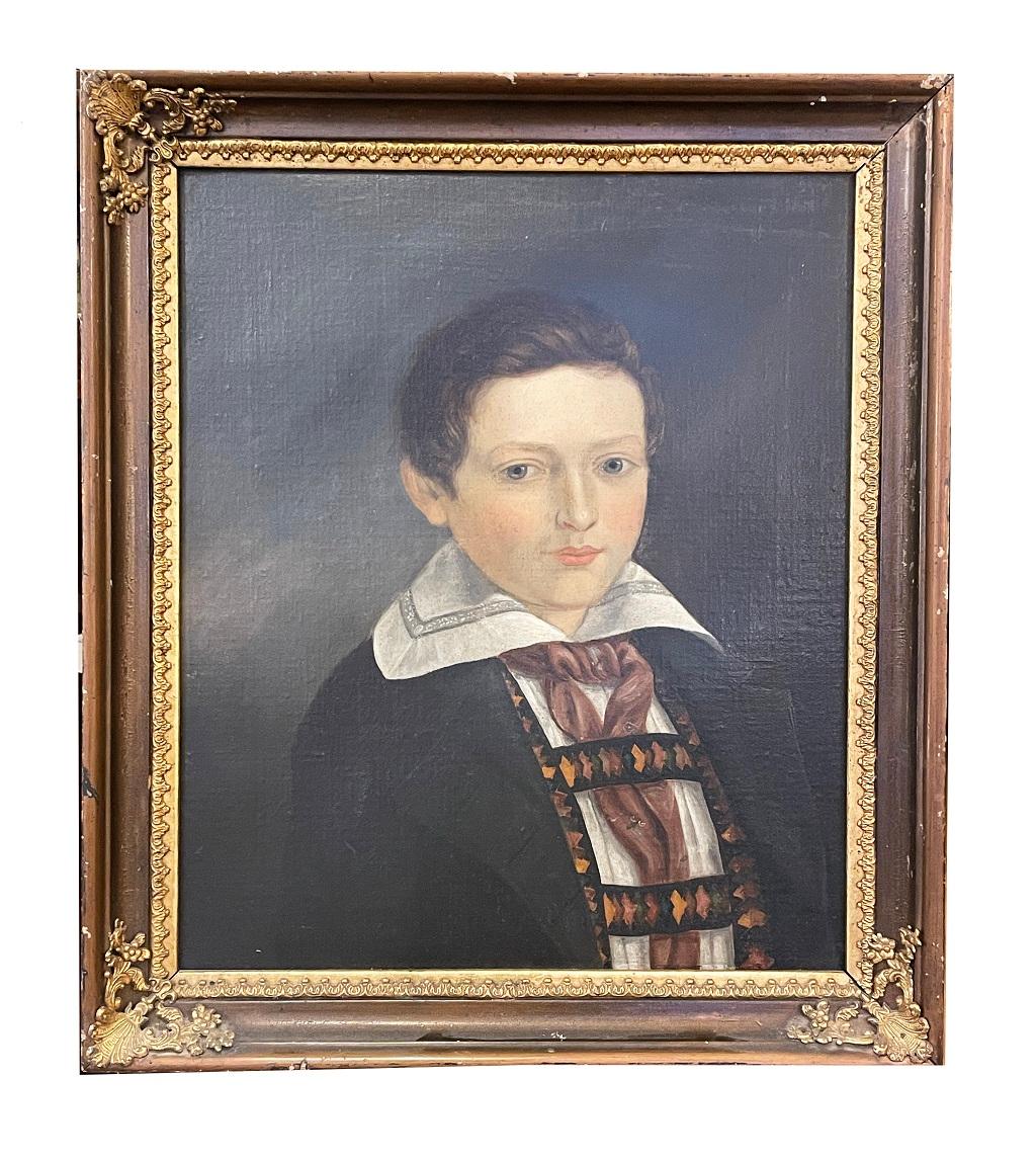 Empire half-portrait of a boy (Frühes 19. Jahrhundert) im Angebot