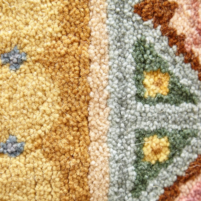 Empire Hand Knotted Wool Antique Reproduction Large Rug For Sale at 1stDibs