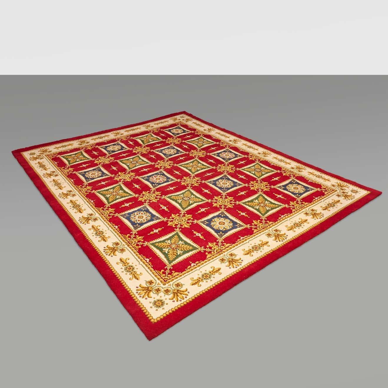 Empire Hand Knotted Wool Large Rug, circa 1970 For Sale 12