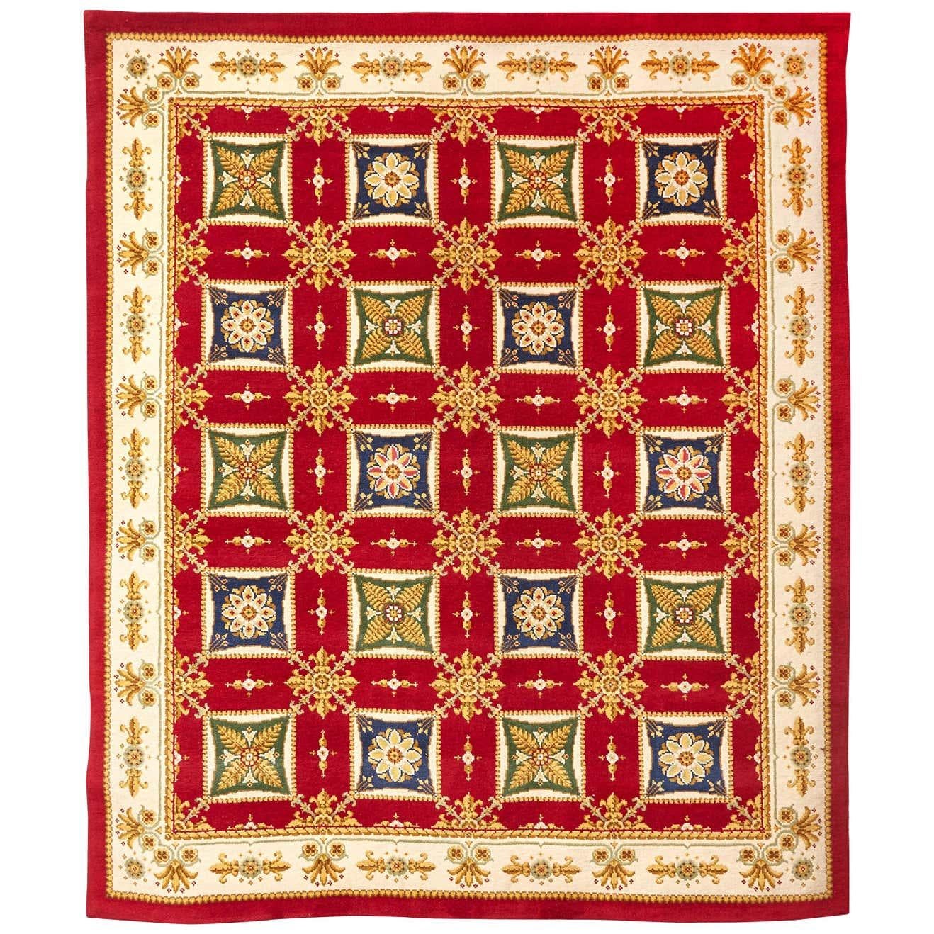 Empire Hand Knotted Wool Large Rug, circa 1970 For Sale 13