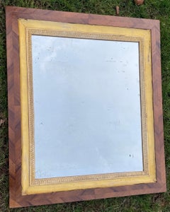 Empire Herringbone Gilt Wood Mirror