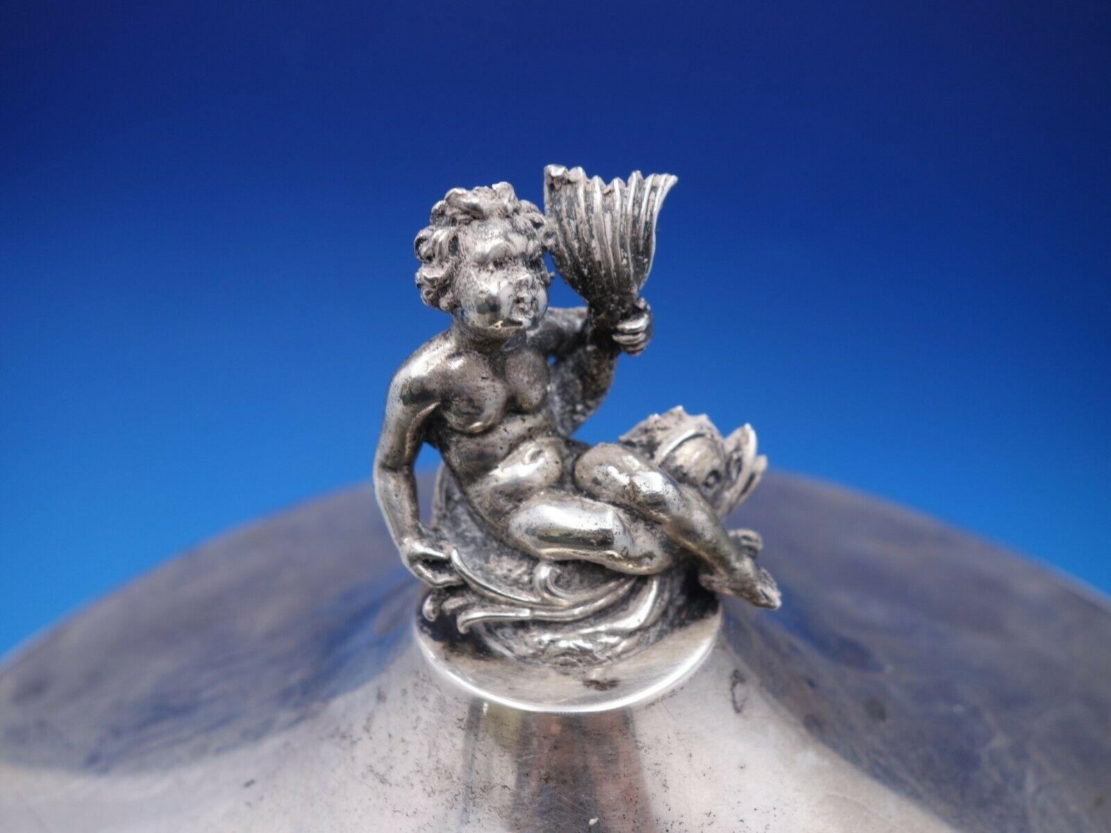 Empire Italian 800 Silver Soup Tureen with Cherub and Underplate 1