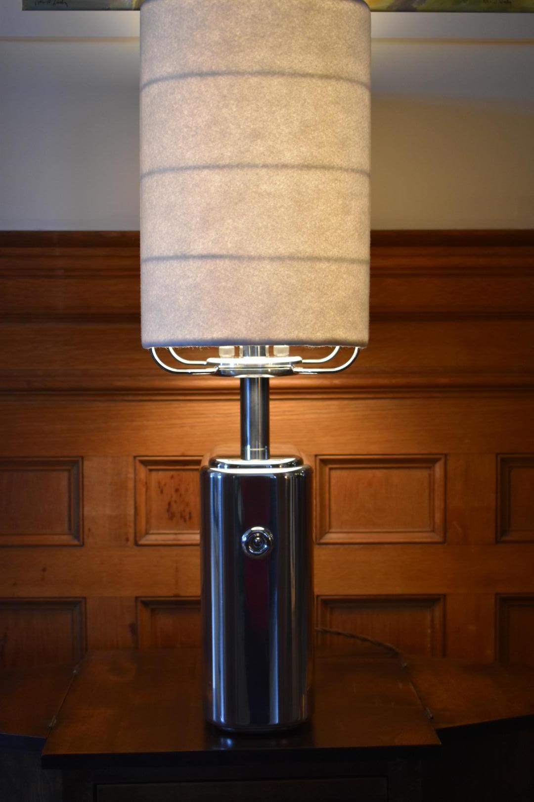 Art Deco Inspired Empire Lamp by Daughter Manufacturing - Polished Aluminum For Sale 10