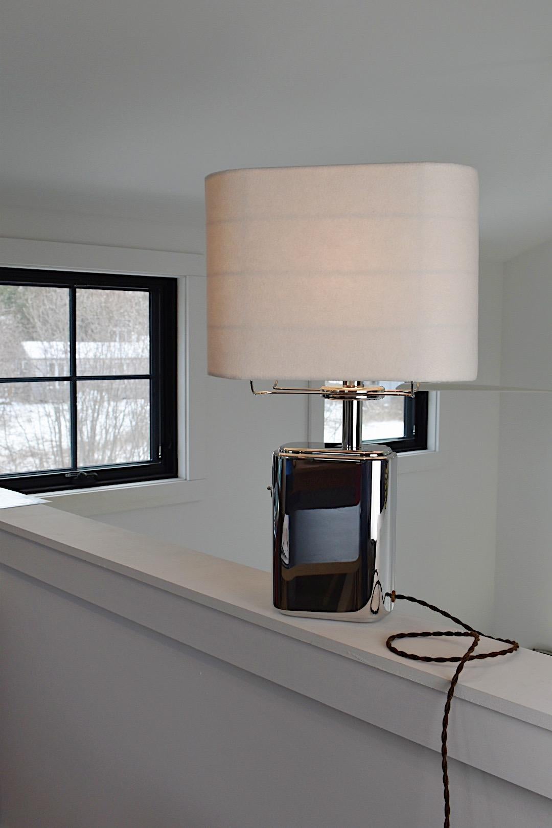 Art Deco Inspired Empire Lamp by Daughter Manufacturing - Polished Aluminum For Sale 12