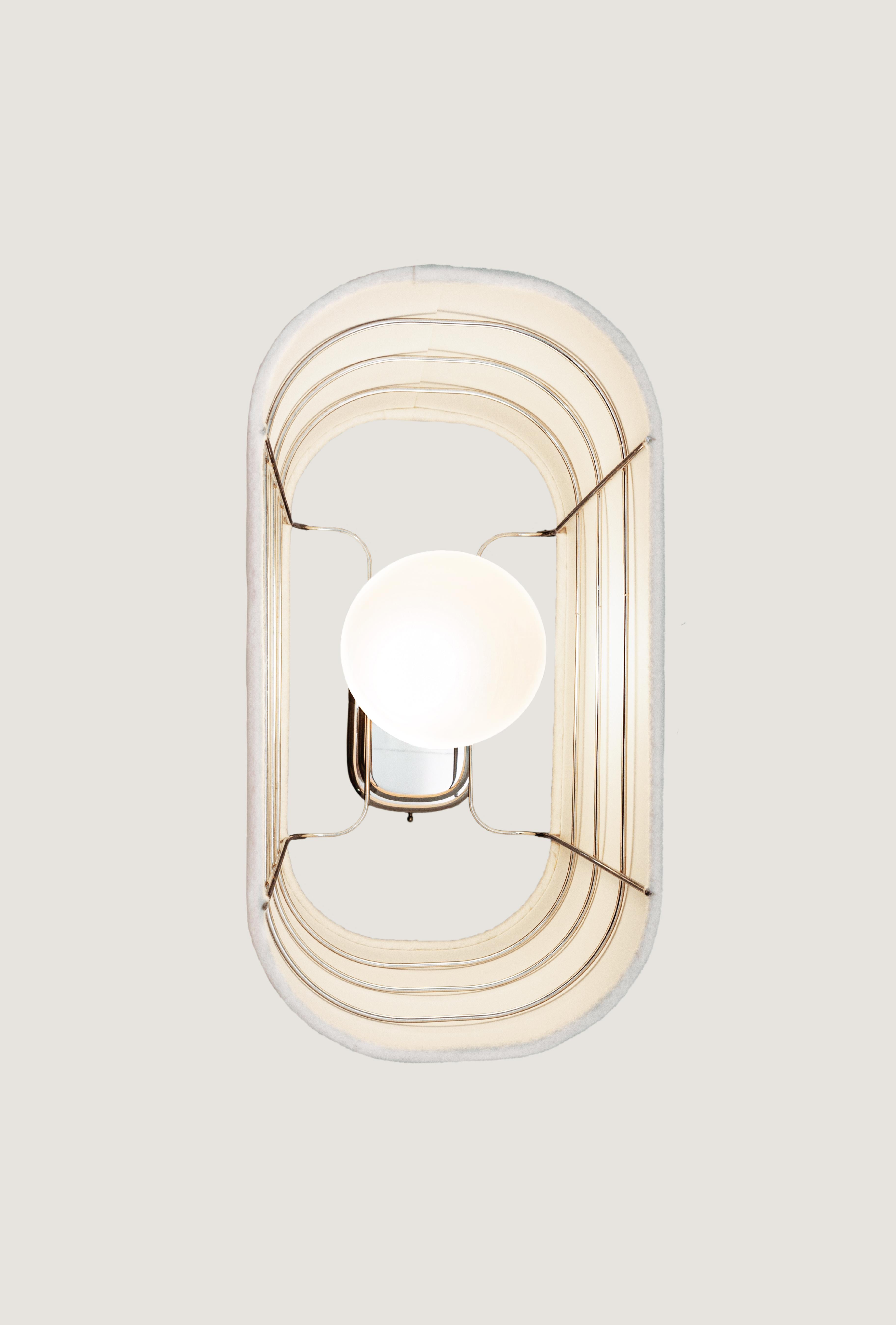 Art Deco Inspired Empire Lamp by Daughter Manufacturing - Polished Aluminum In New Condition For Sale In Camden, ME