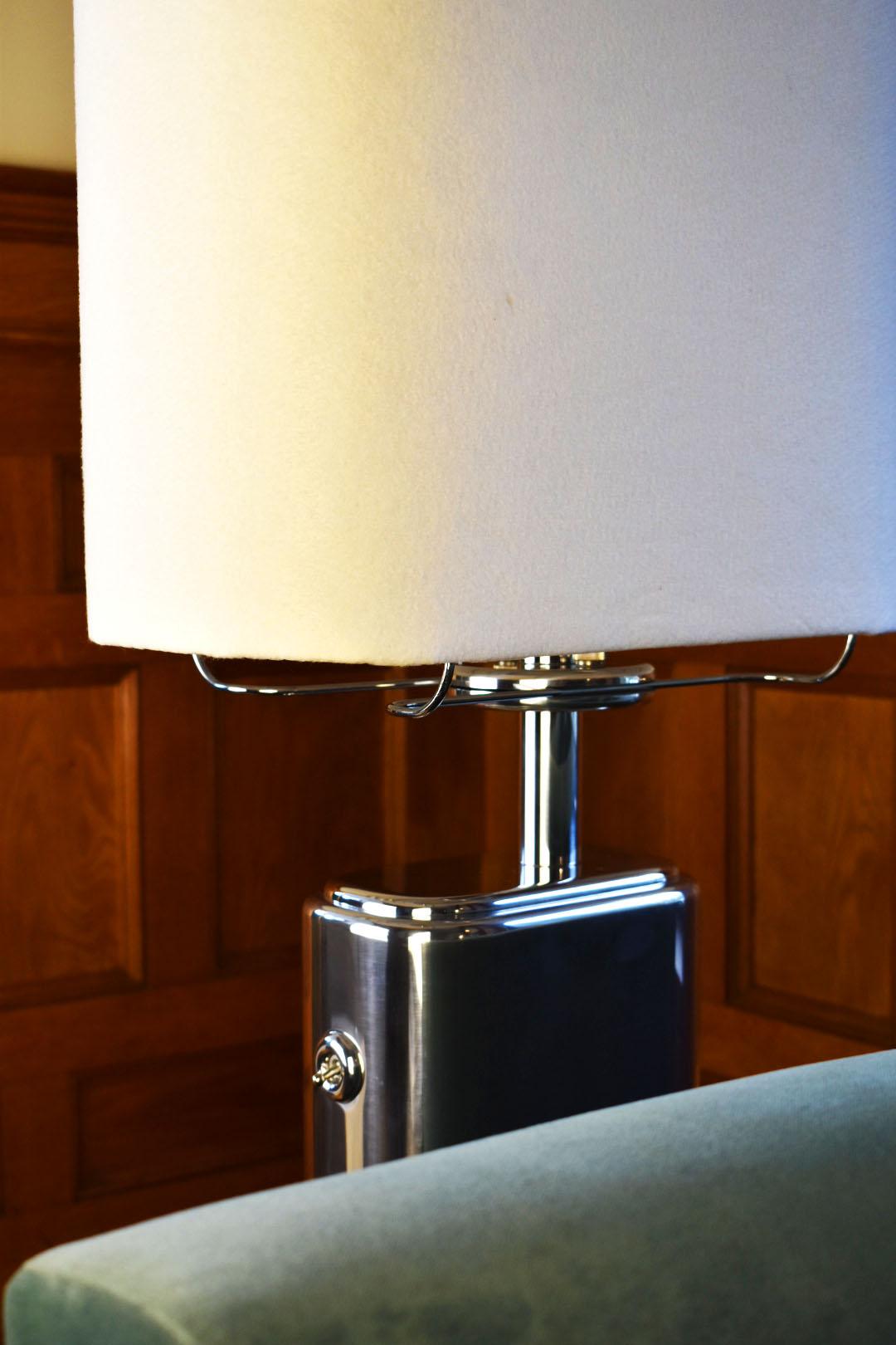 Art Deco Inspired Empire Lamp by Daughter Manufacturing - Polished Aluminum For Sale 1