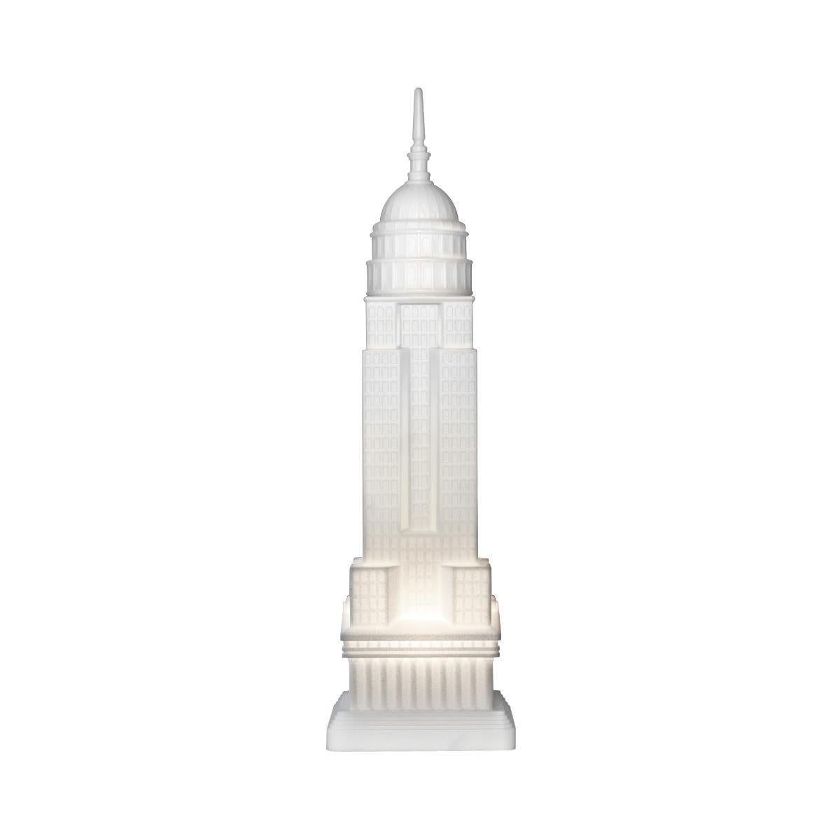 Empire Lamp with Rechargeable Led Translucent in Recyclable Polyethylene In New Condition For Sale In Brooklyn, NY