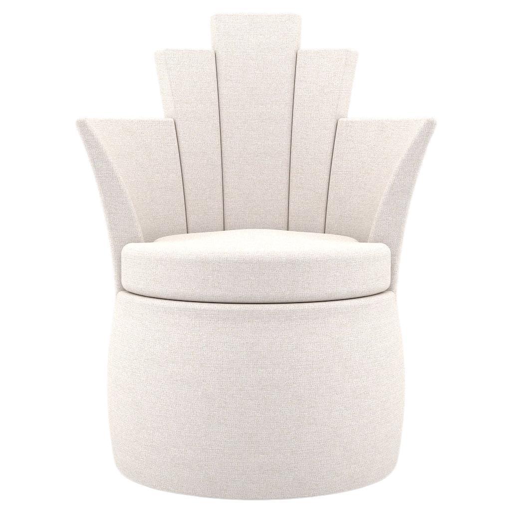 Empire Low Stool - Handcrafted Modern Art Deco Stool with Stained Legs