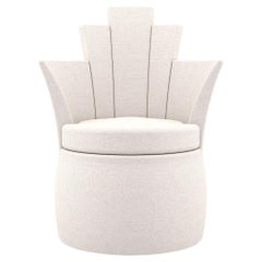 Empire Low Stool - Handcrafted Modern Art Deco Stool with Stained Legs