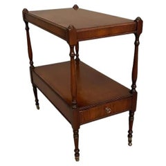 Empire Mahogany 1950's End Table With Drawer
