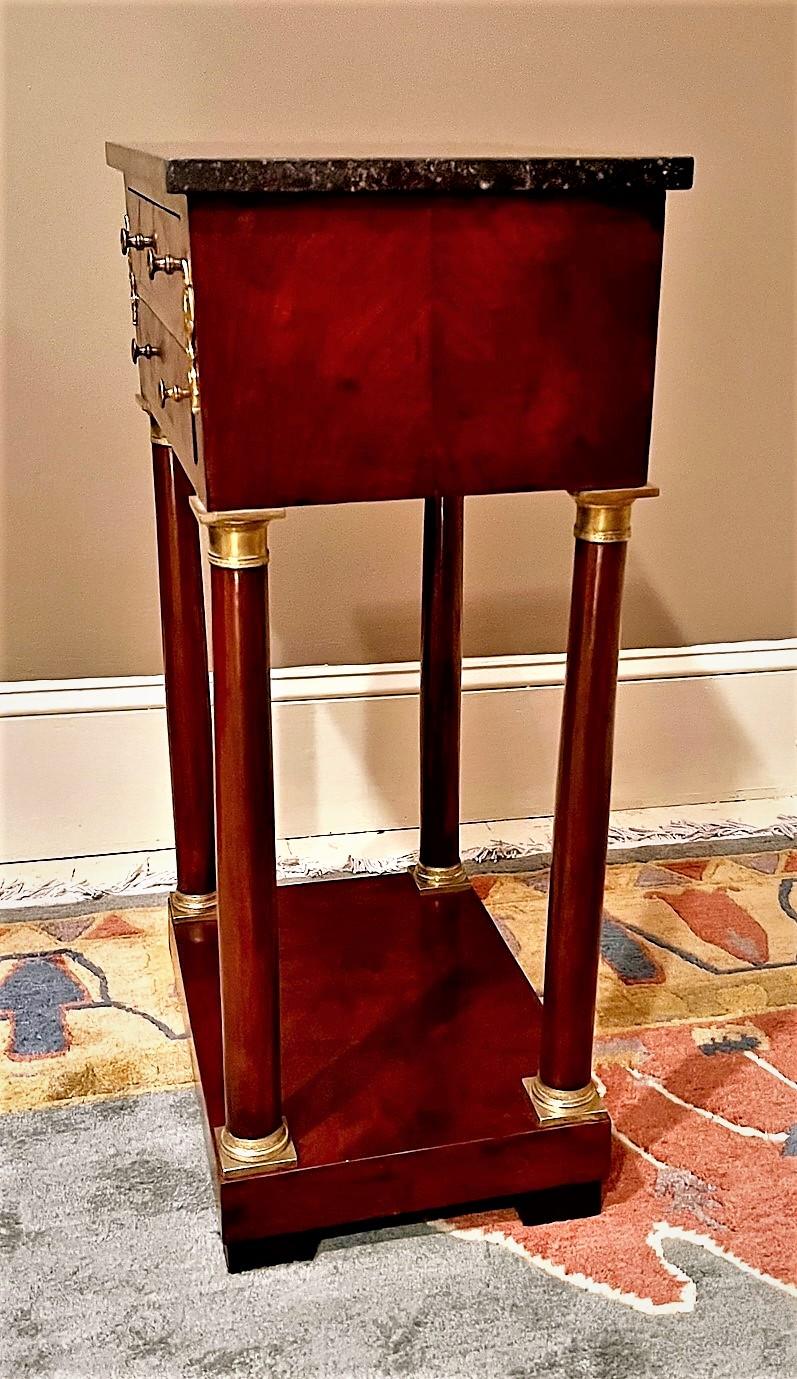 Empire Mahogany 2-Drawer Stand, Circa 1810, France For Sale 2