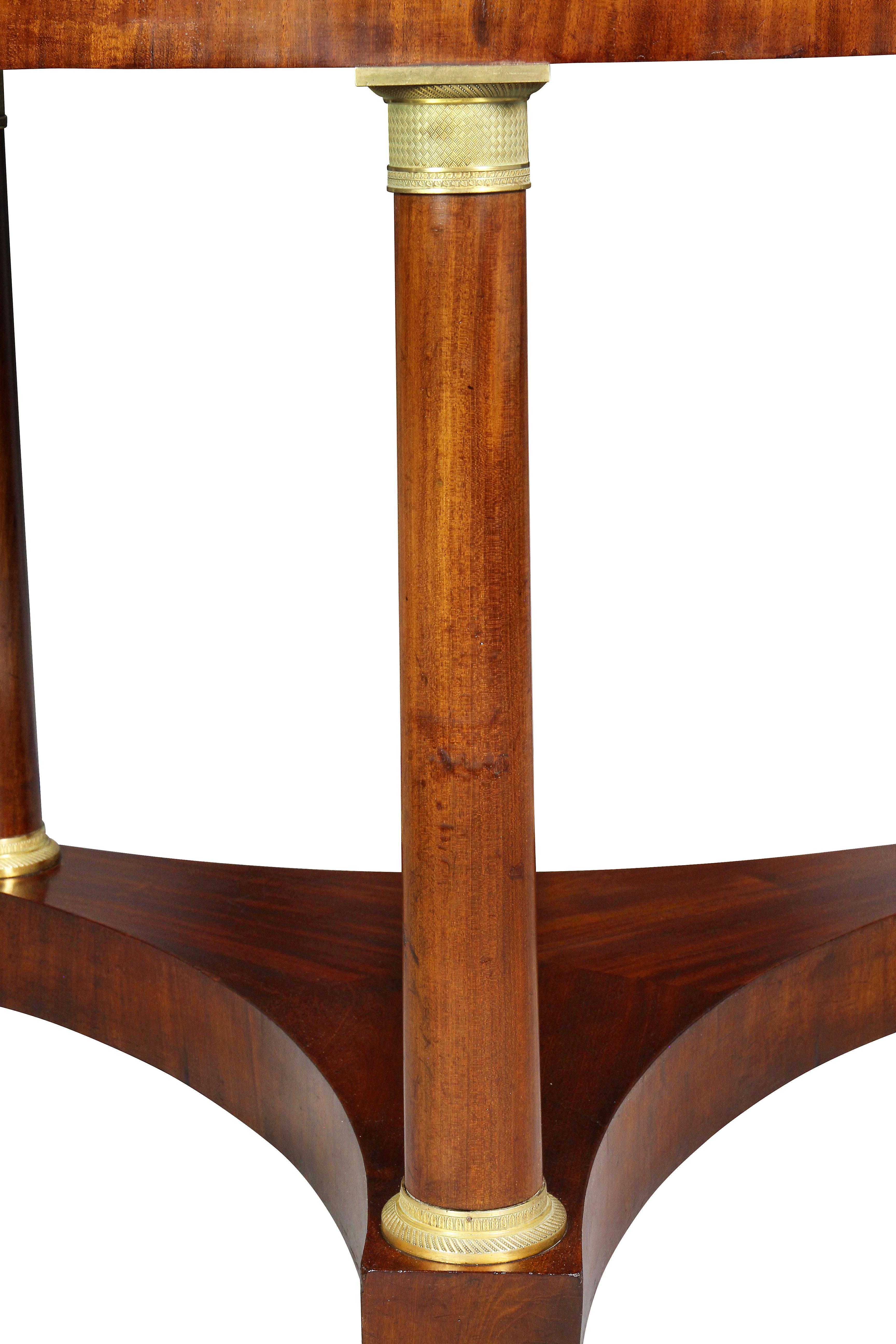 Empire Mahogany and Bronze Mounted Center Table In Good Condition In Essex, MA