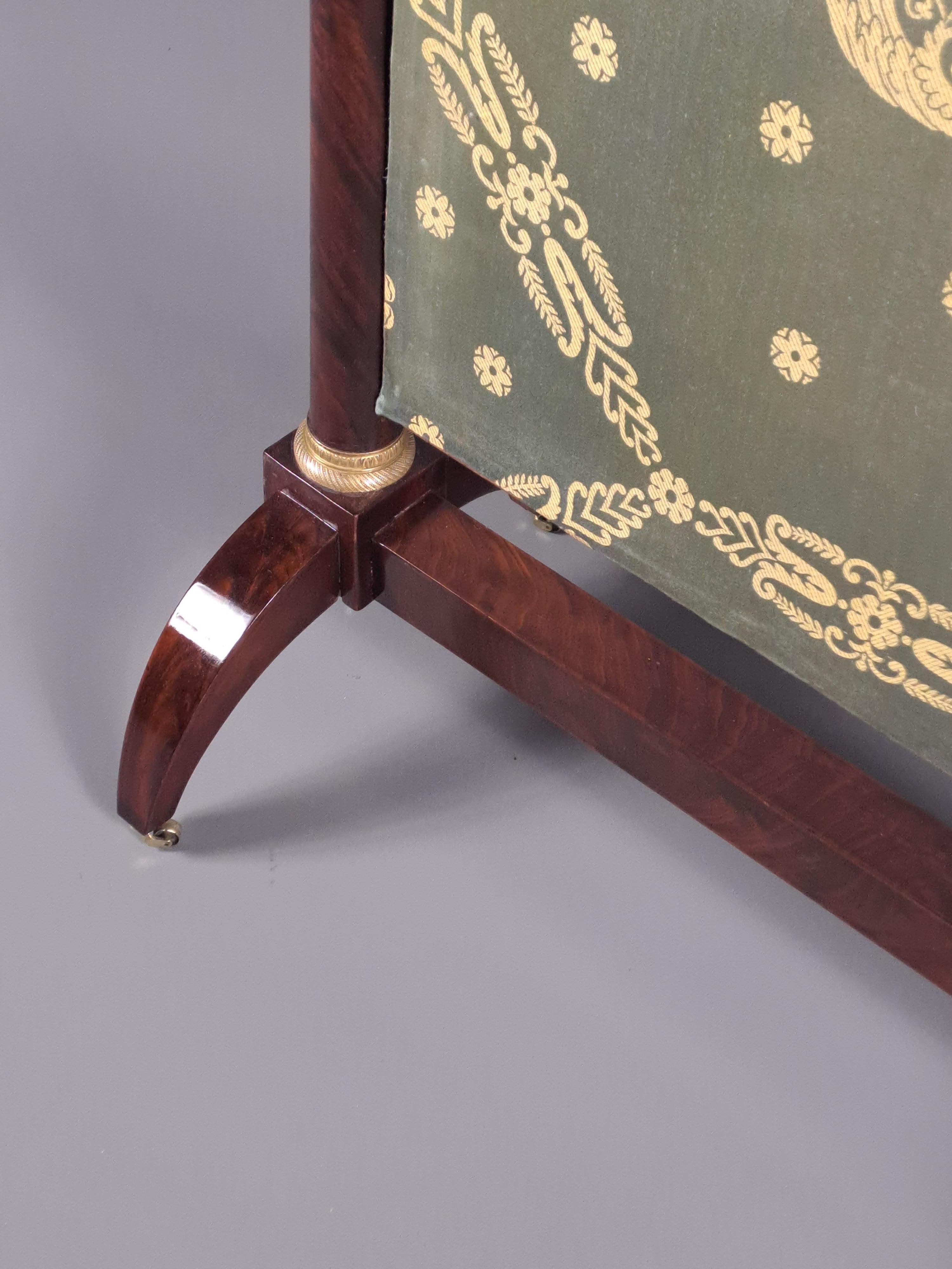 Empire Mahogany And Gilt Bronze Fireplace Screen 7