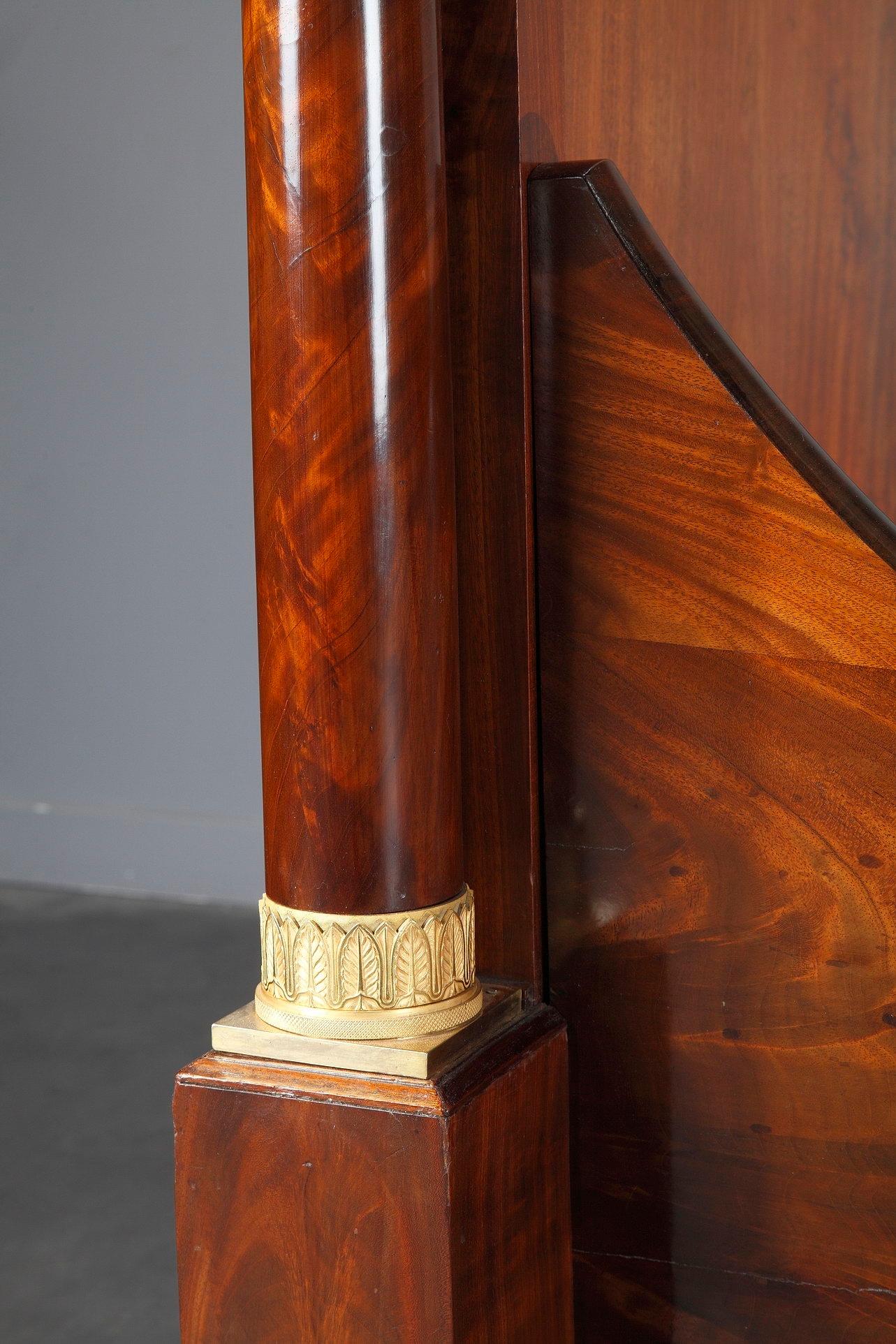Empire Mahogany and Ormolu Sleight Bed 8