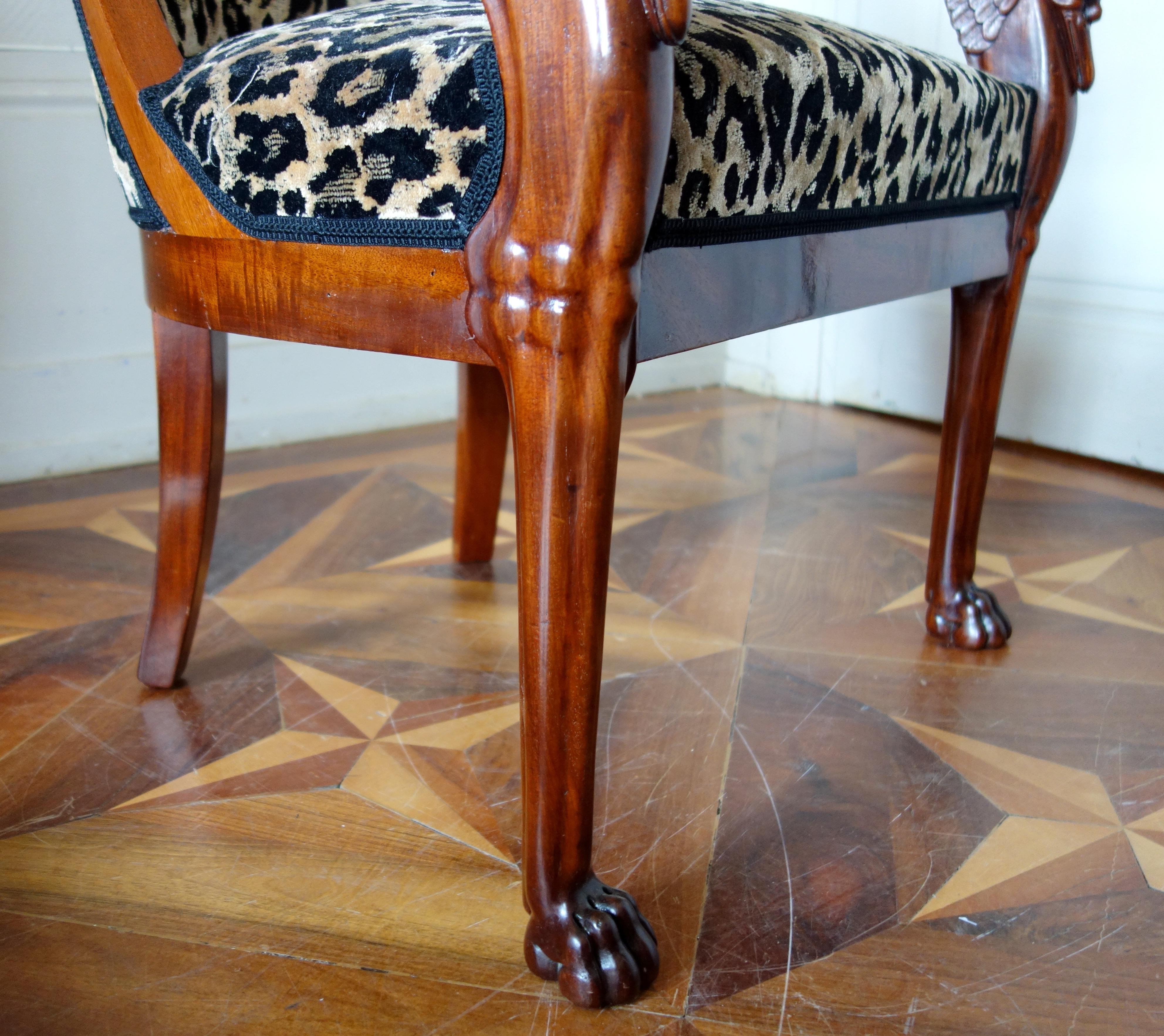 Empire mahogany armchairs by Jacob Frères, France, 19th century For Sale 5