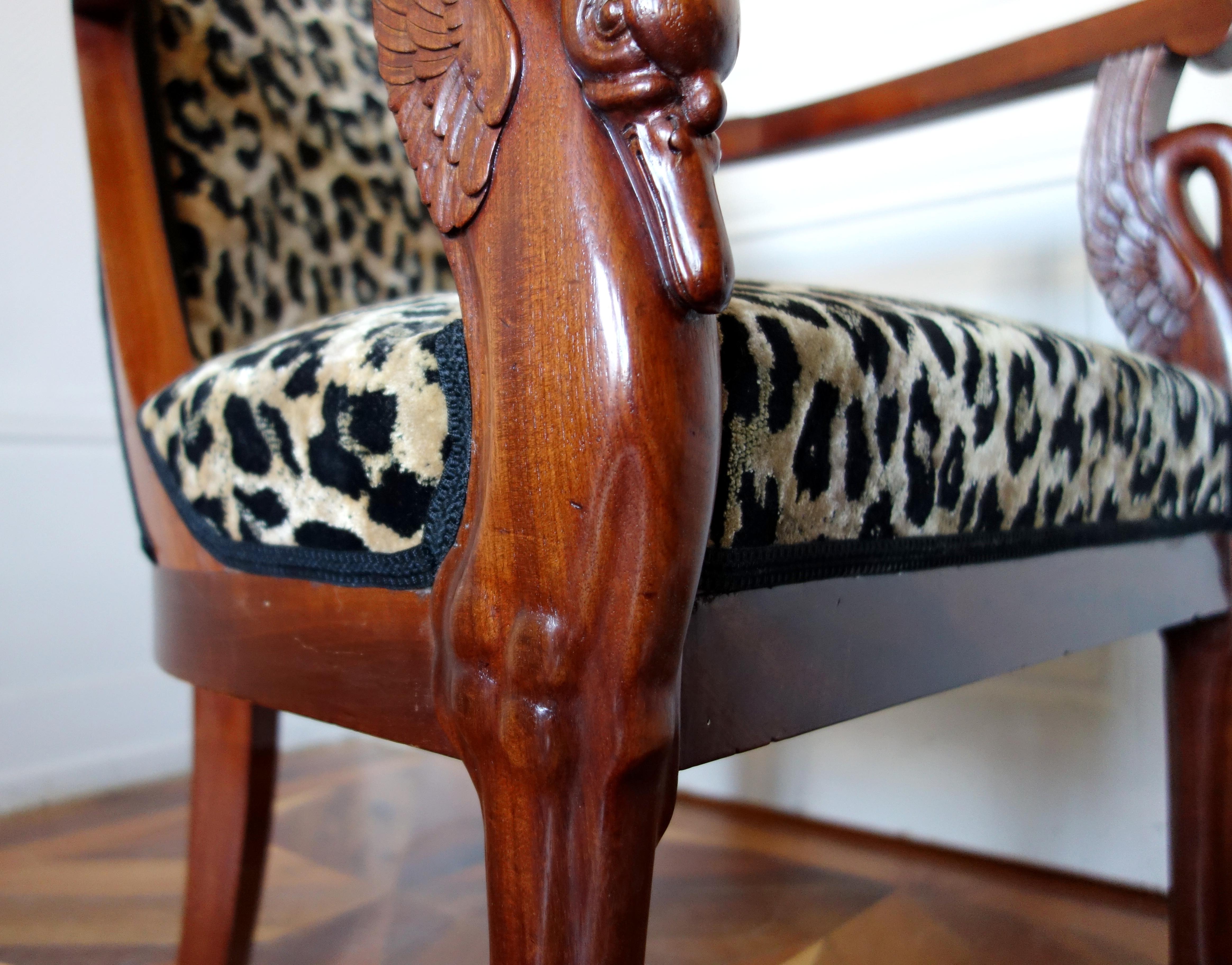 Empire mahogany armchairs by Jacob Frères, France, 19th century For Sale 6