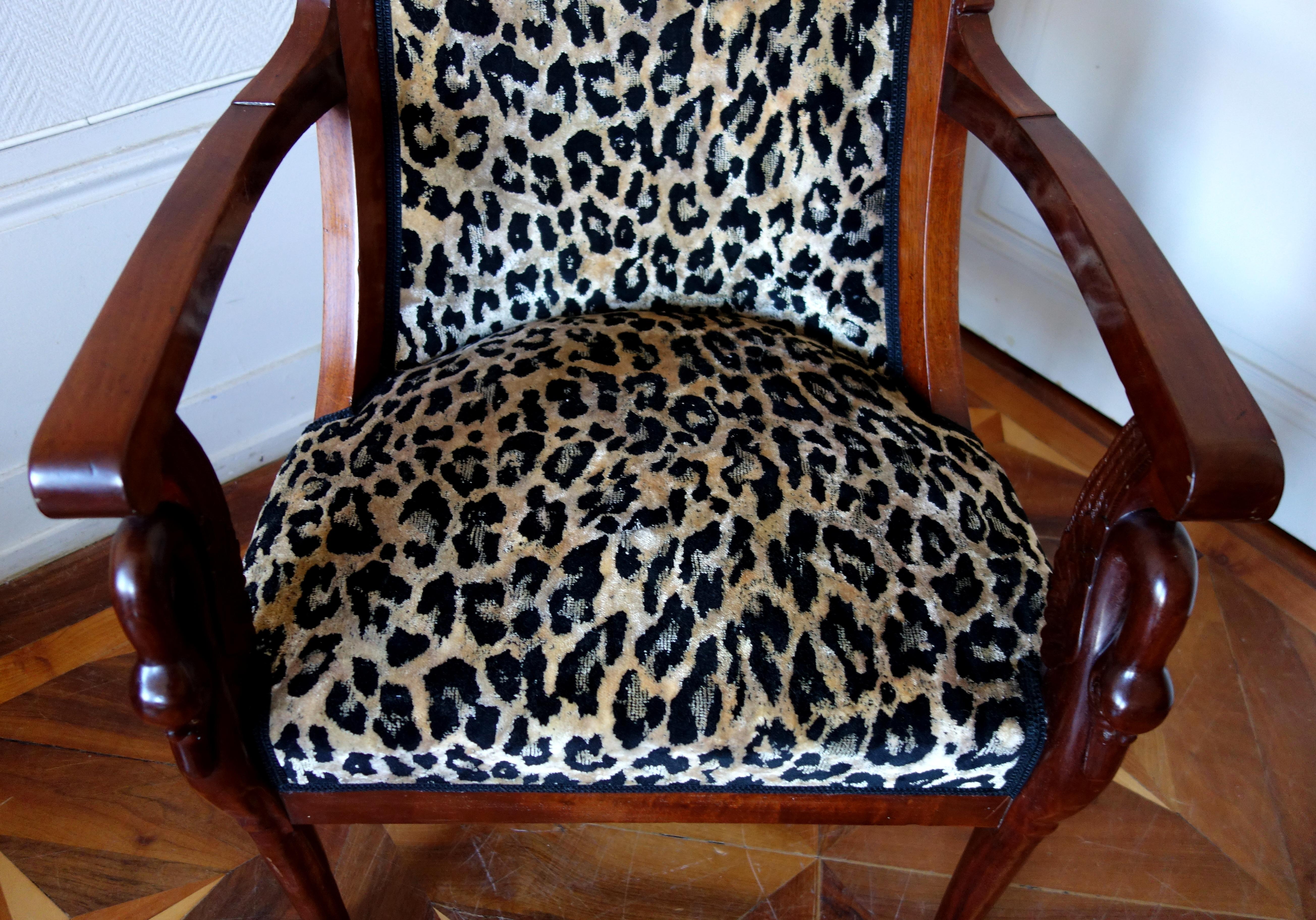 Empire mahogany armchairs by Jacob Frères, France, 19th century For Sale 1