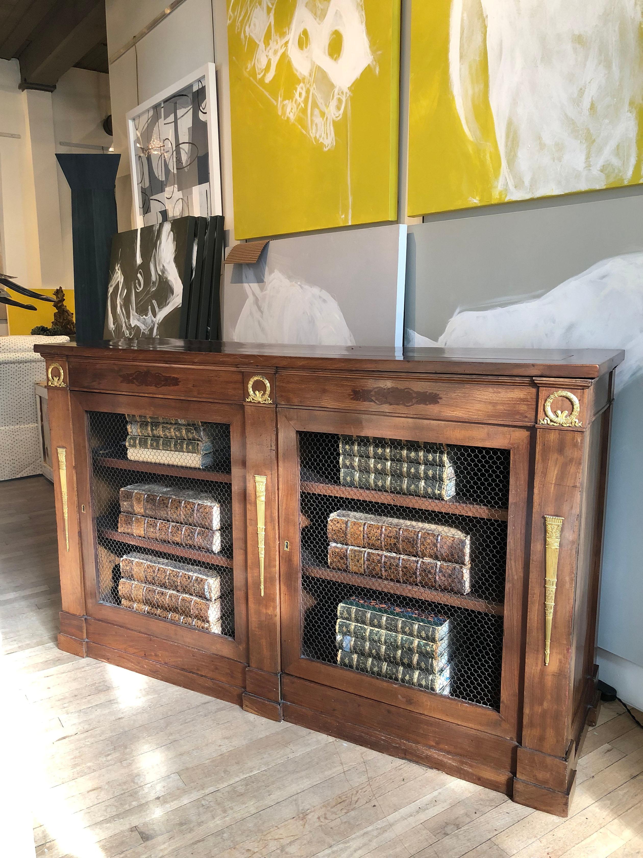 19th Century Empire Mahogany Bookcase