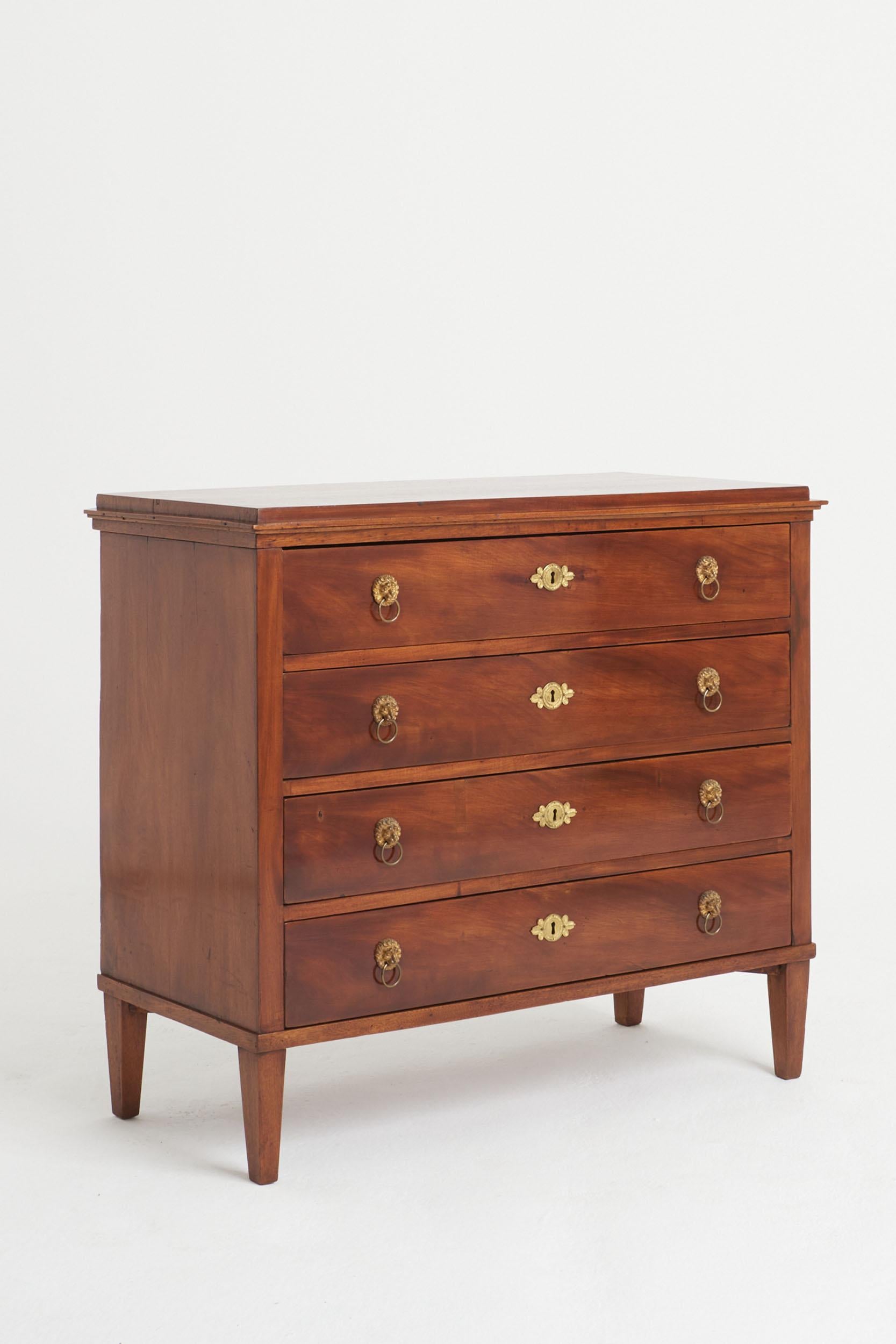 Swedish Empire Mahogany Chest of Drawers For Sale