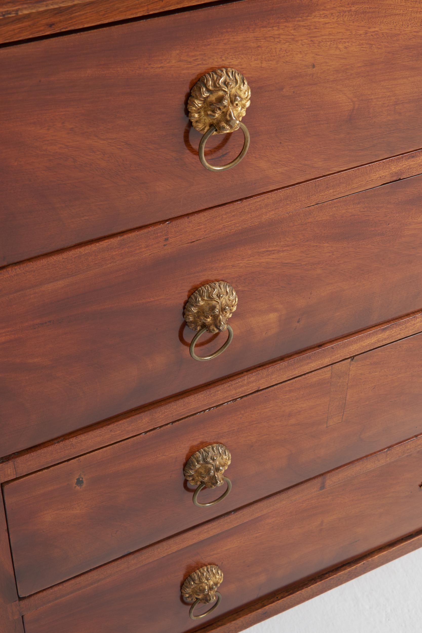 Empire Mahogany Chest of Drawers For Sale 3