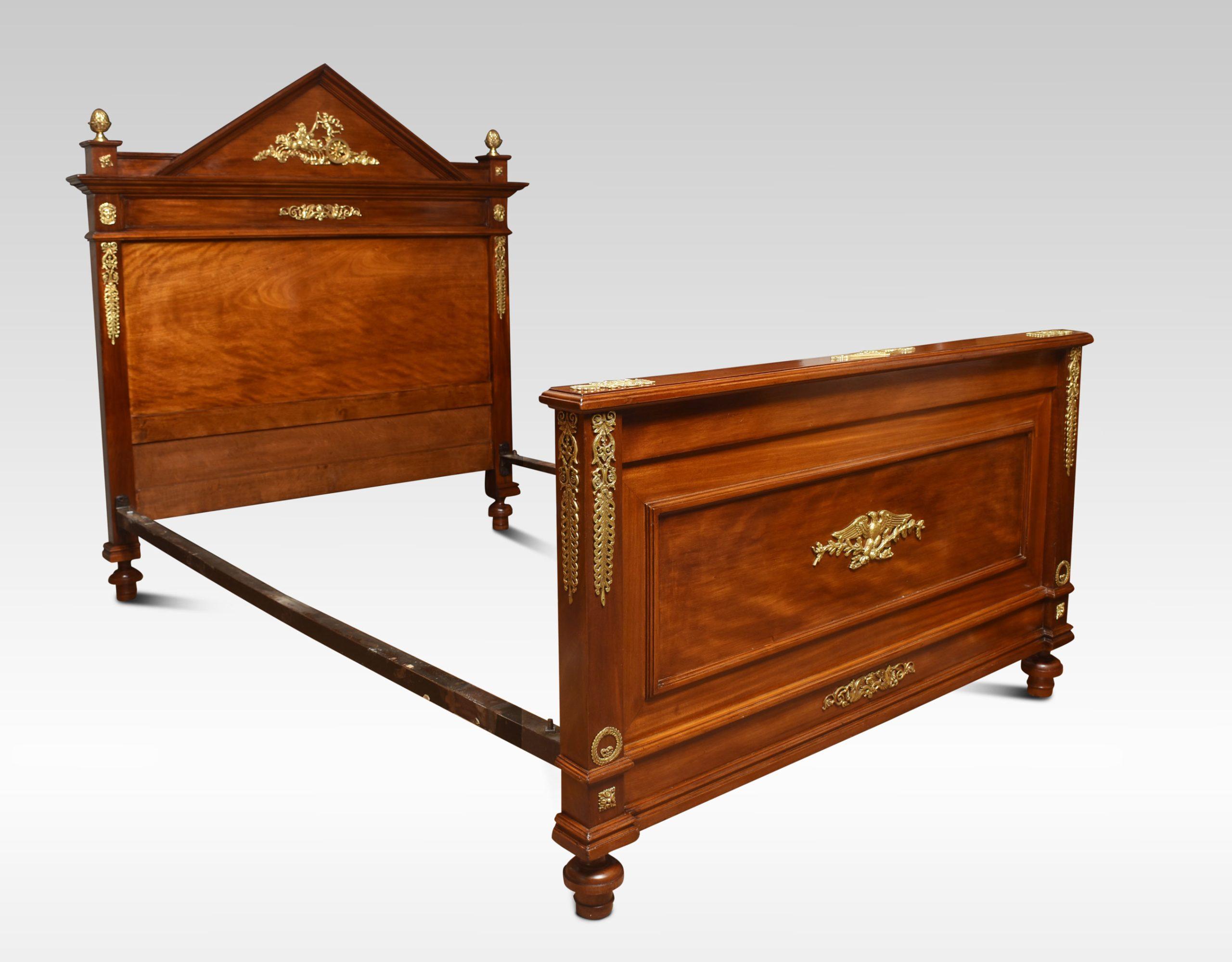 British Empire Mahogany double bed For Sale