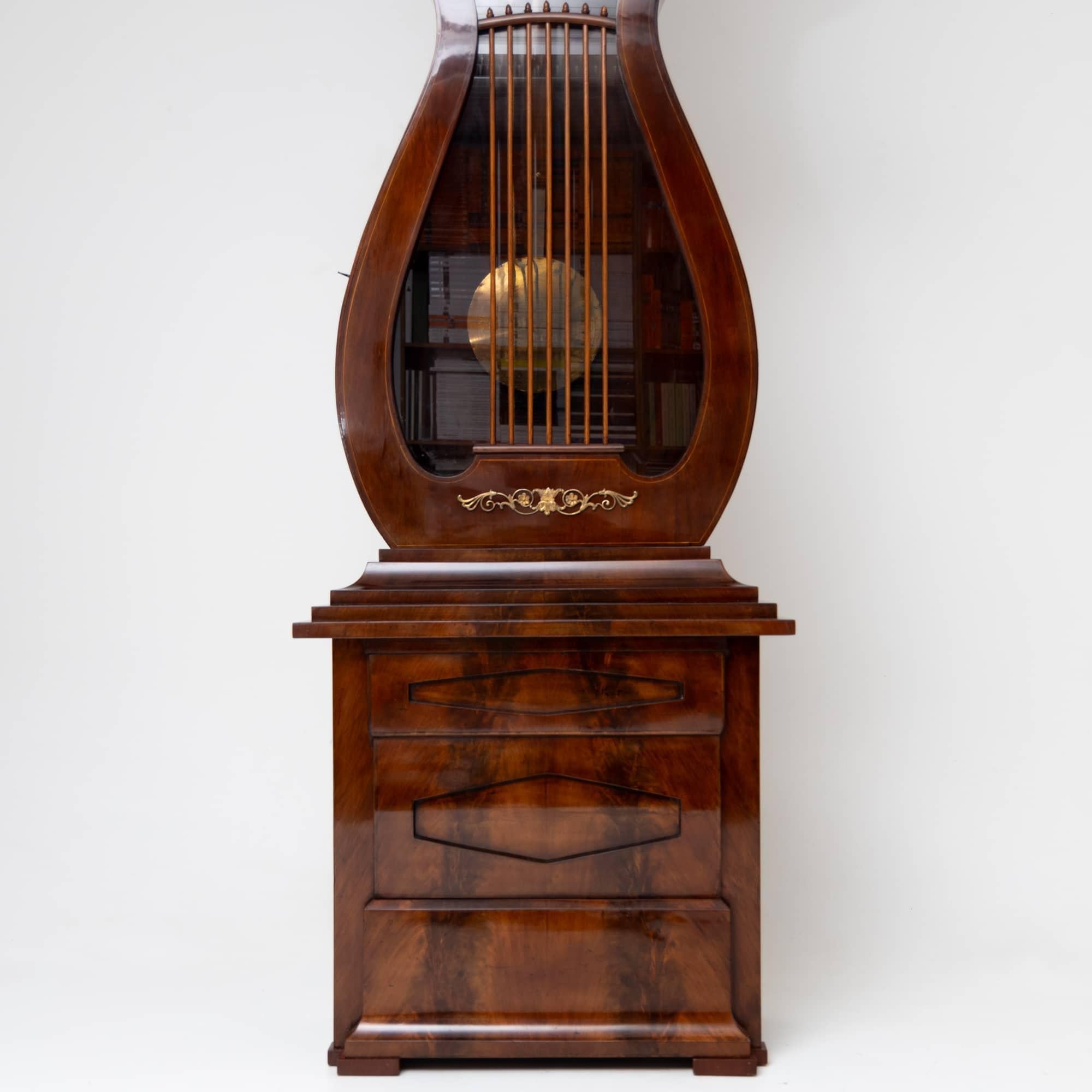 Empire Mahogany Grandfather Clock, early 19th Century For Sale 4