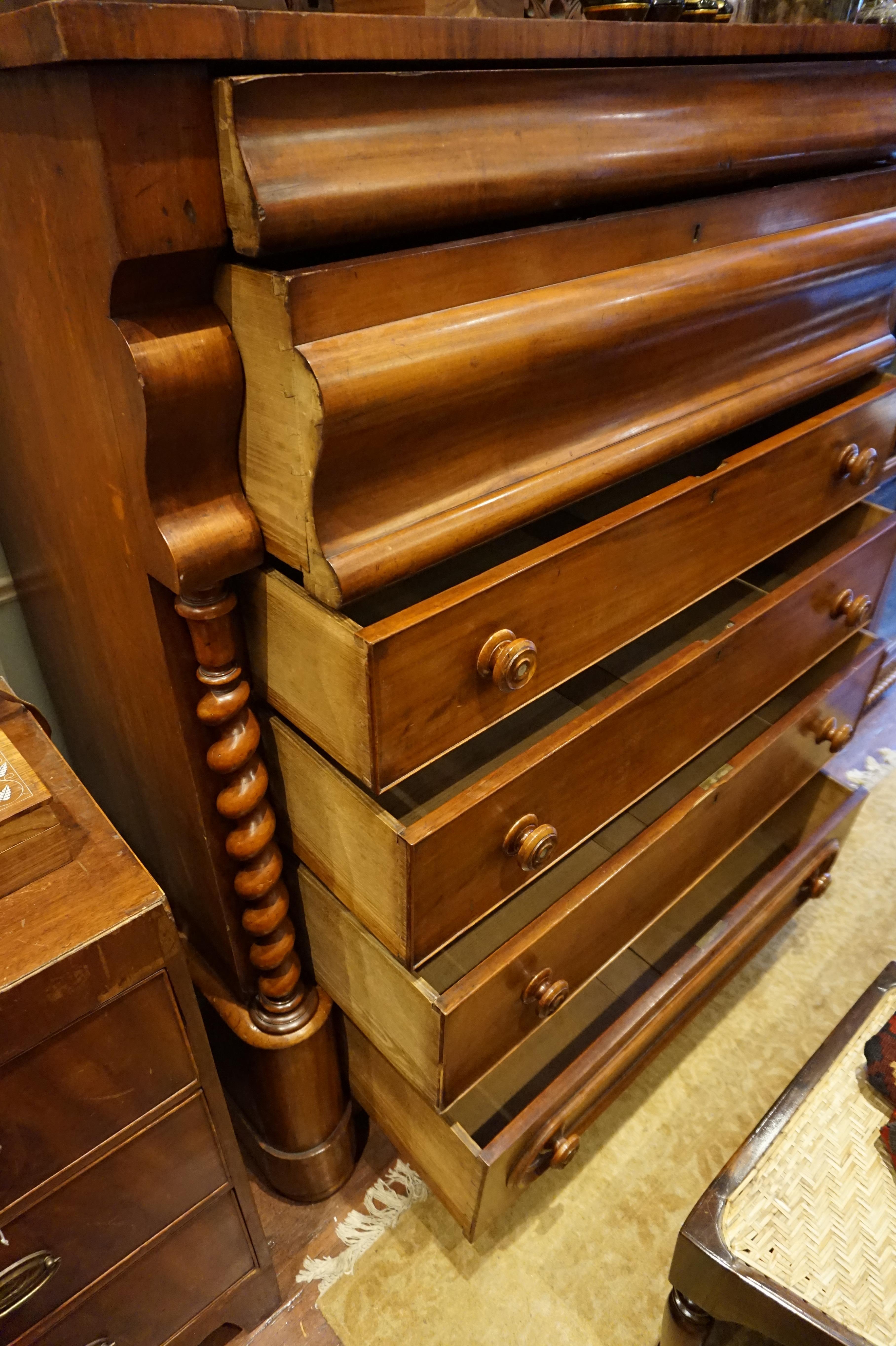 Empire Mahogany Highboy Dresser Unrestored 2