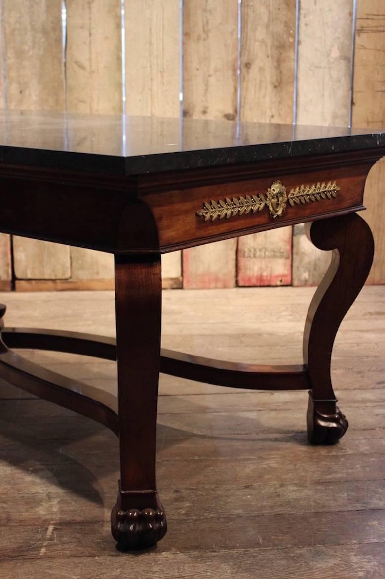 French Empire Mahogany Library or Centre Table, circa 1820 For Sale