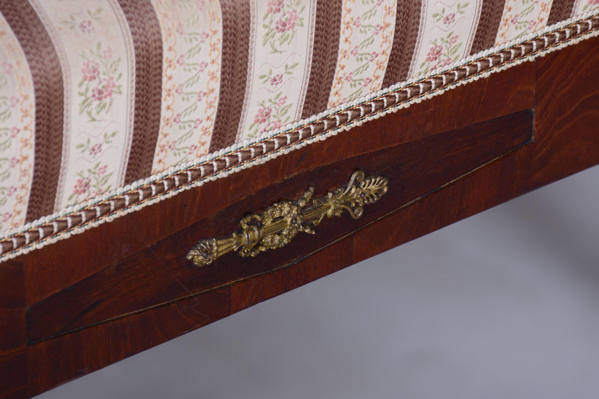Empire Mahogany Sofa, Restored, Original Upholstery, France, 1860s For Sale 2