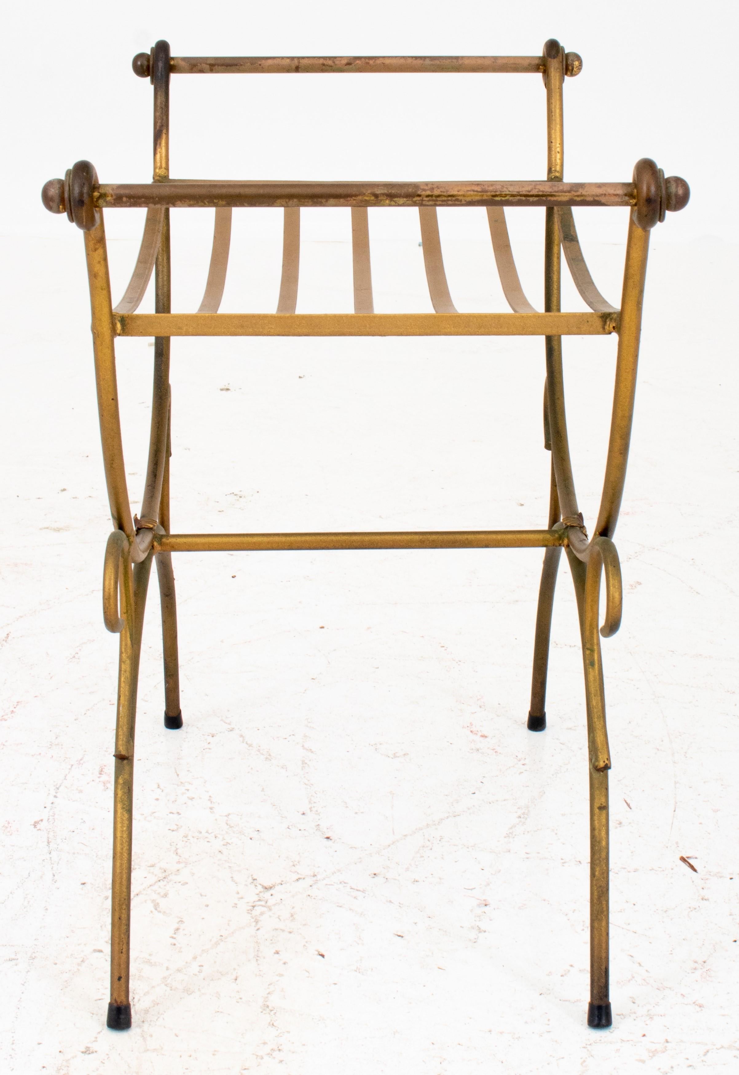 French Empire Manner Giltmetal Curule Bench