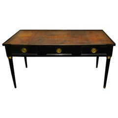 Empire Manner Leather Top Writing Desk