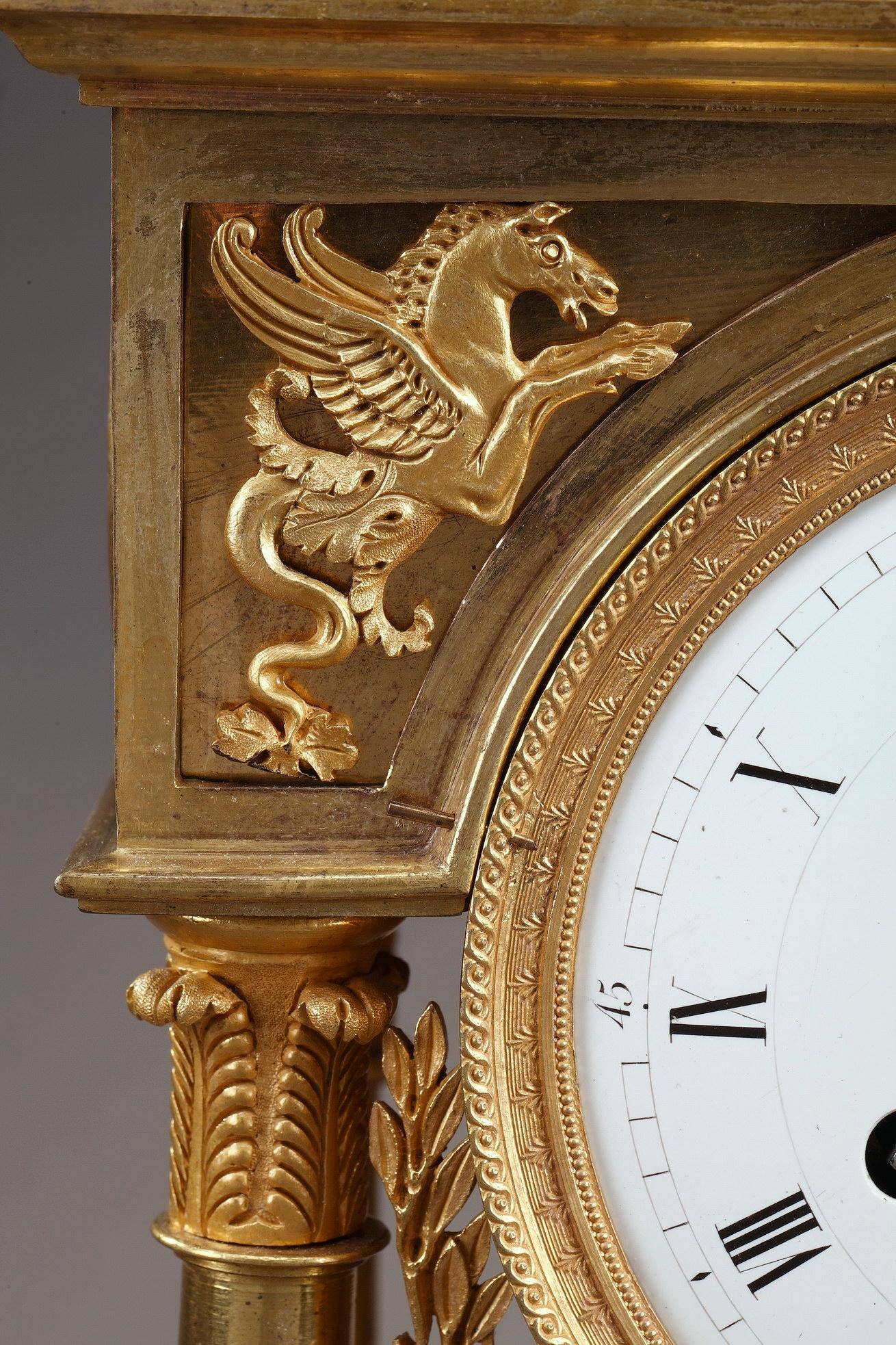 Empire Mantel Clock Allegory of Sculpture 1